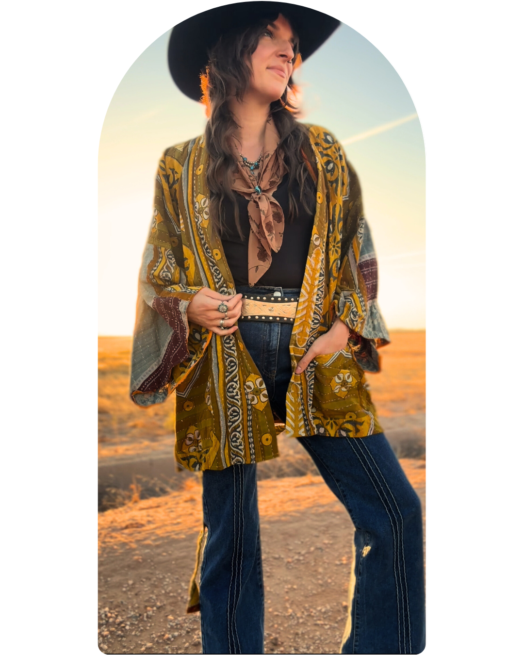 Kantha Reversible Kimono Coats