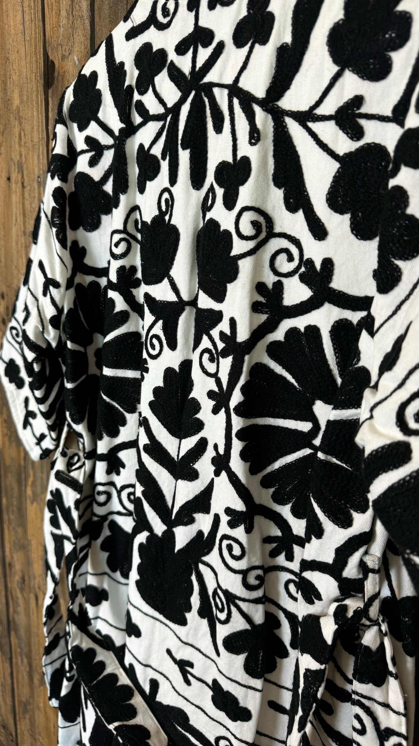 Suzani Artisan Coat 002 (Black and White)