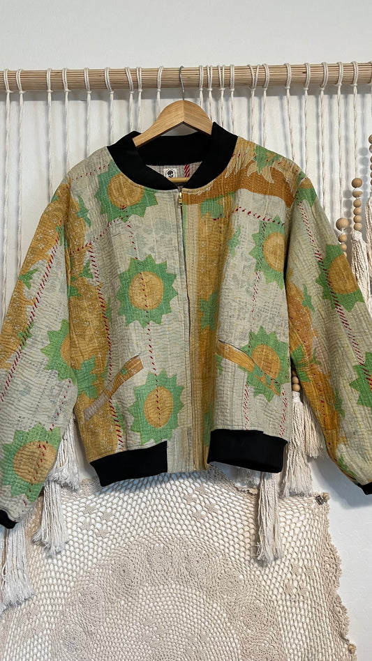 Kantha Bomber Jacket 005 (Medium/Large)