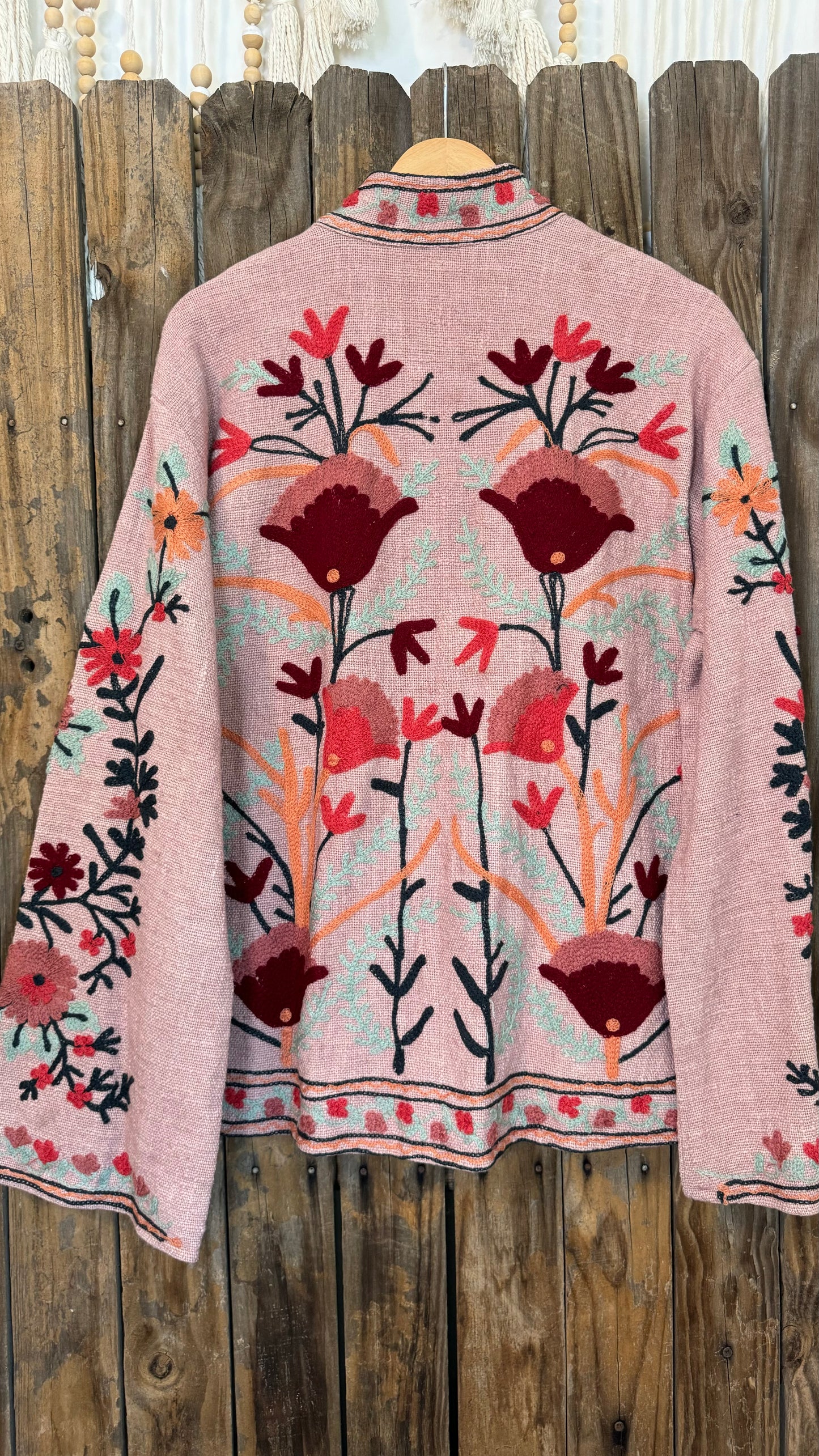 Embroidered Artisan Coat 004 (Blush)