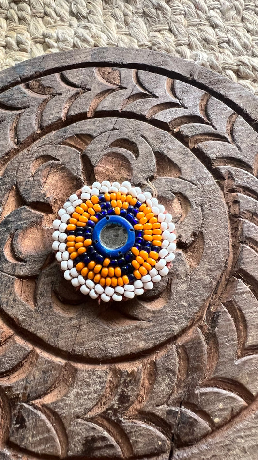 Vintage Beaded Afghani Brooch 005