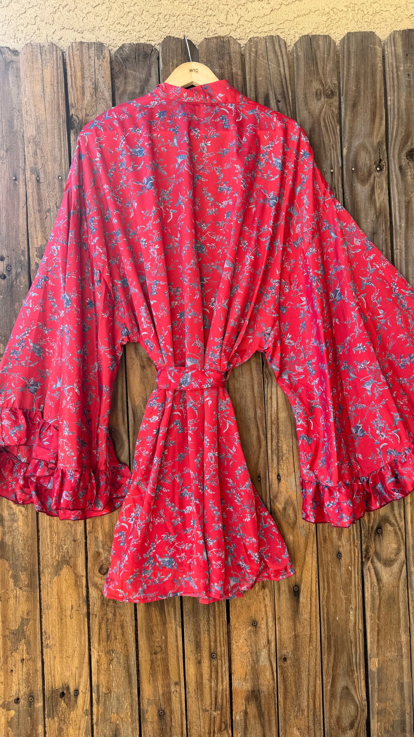 Silk Bell Sleeve Kimono - 001