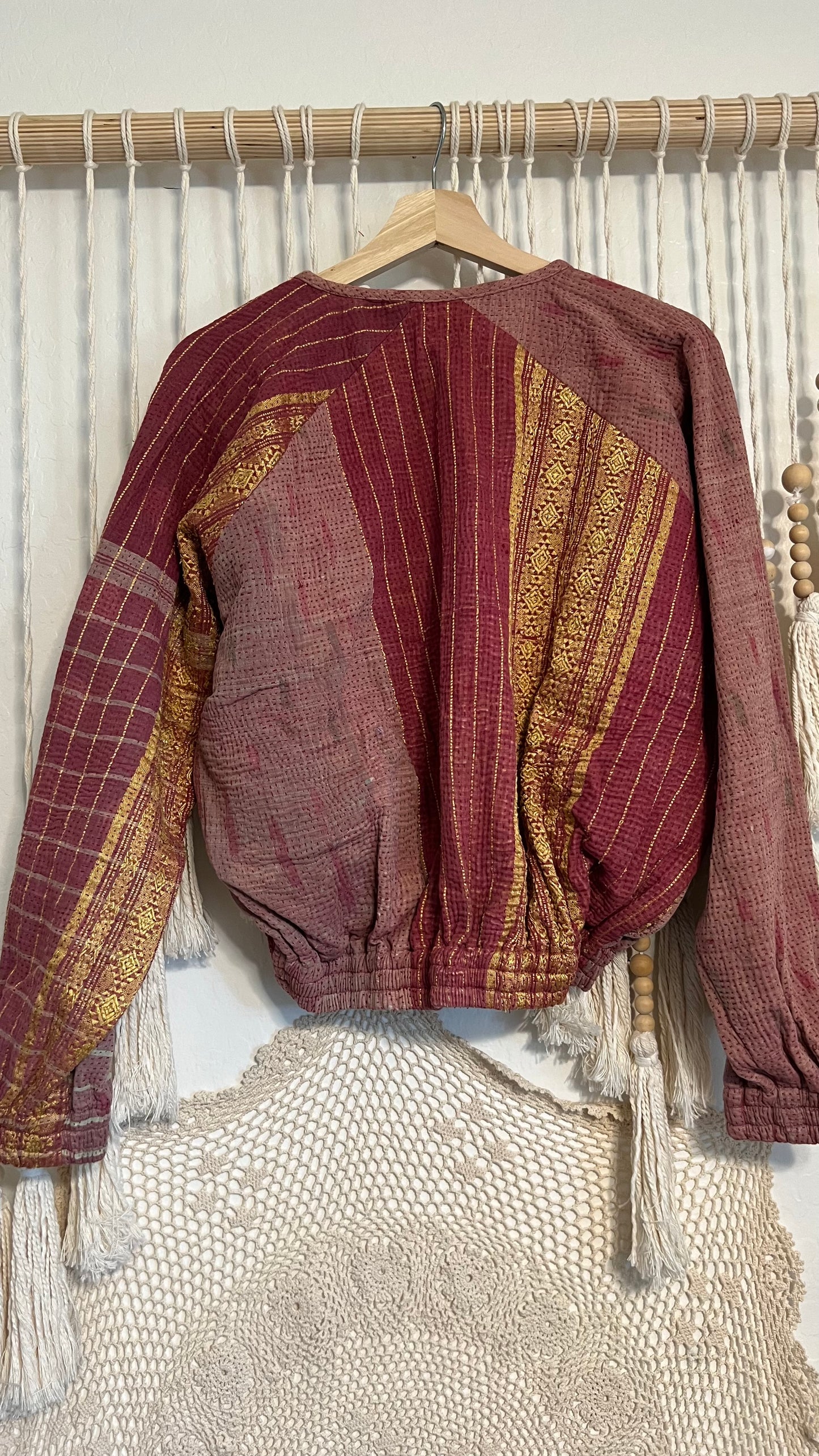 Kantha Bomber Jacket 005 (Small/Medium)