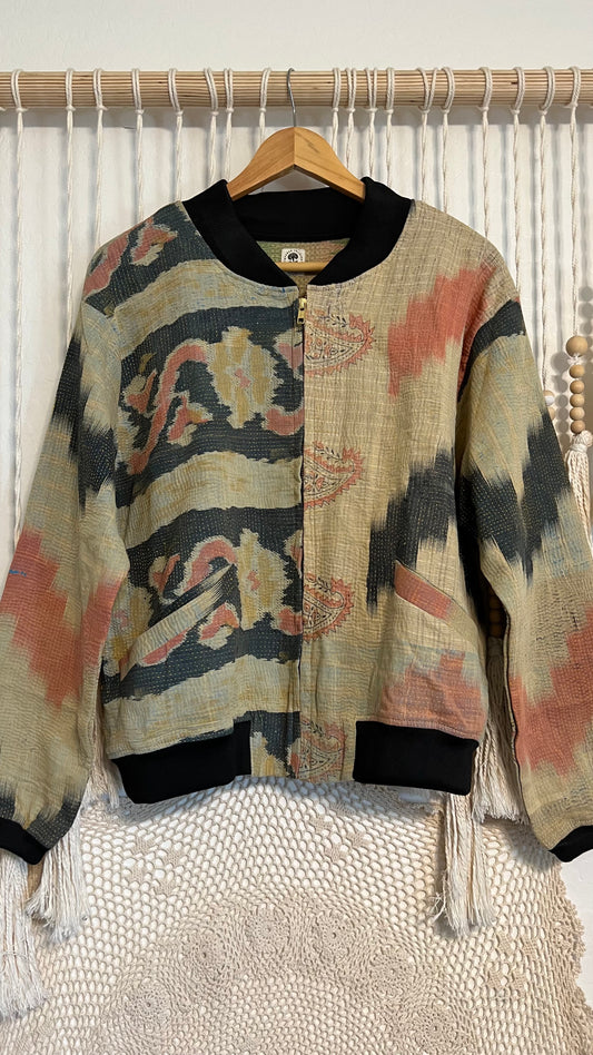 Kantha Bomber Jacket 004 (Medium/Large)