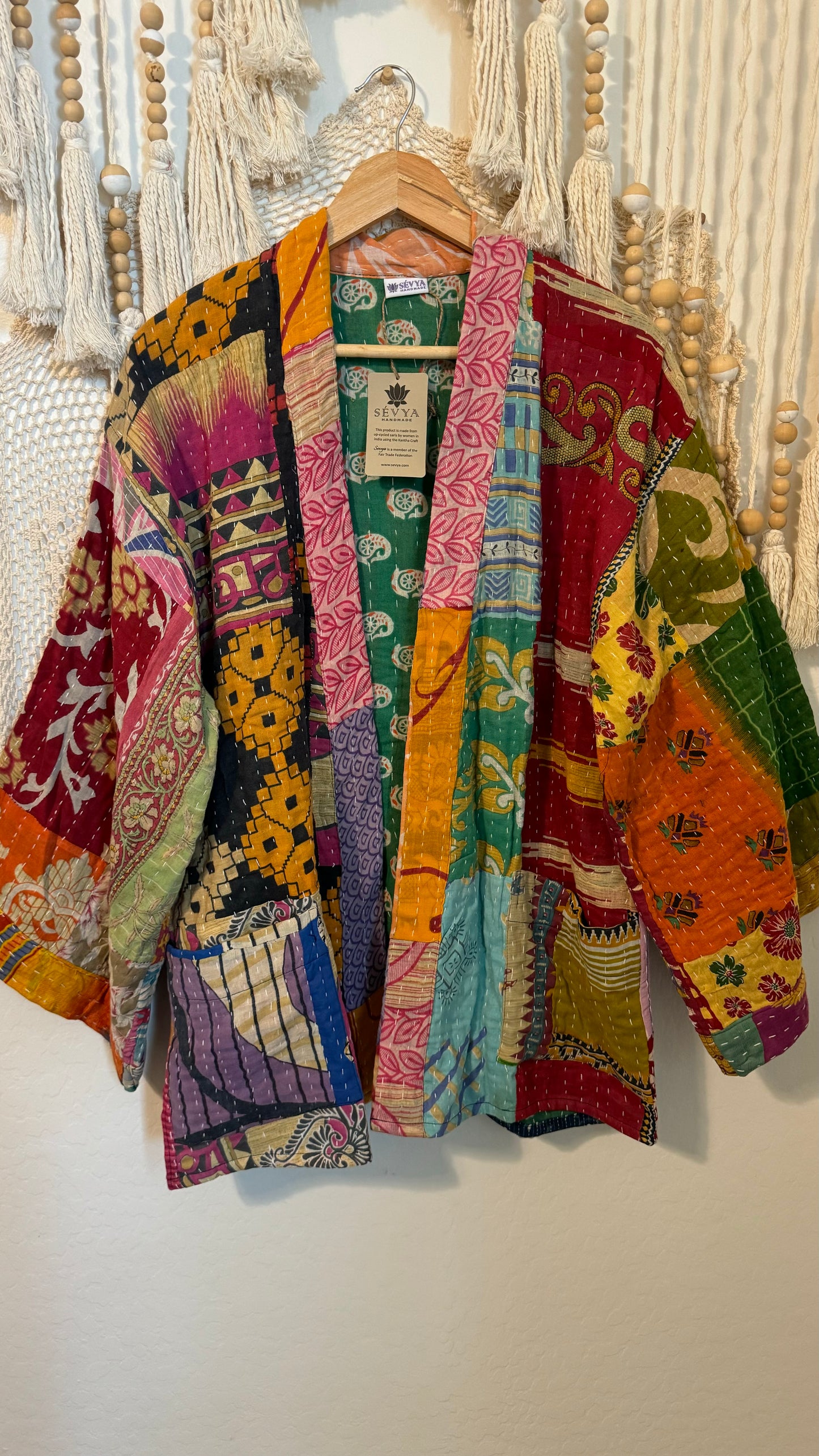 Spirit Weavers Reversible Kantha Kimono Coat 002