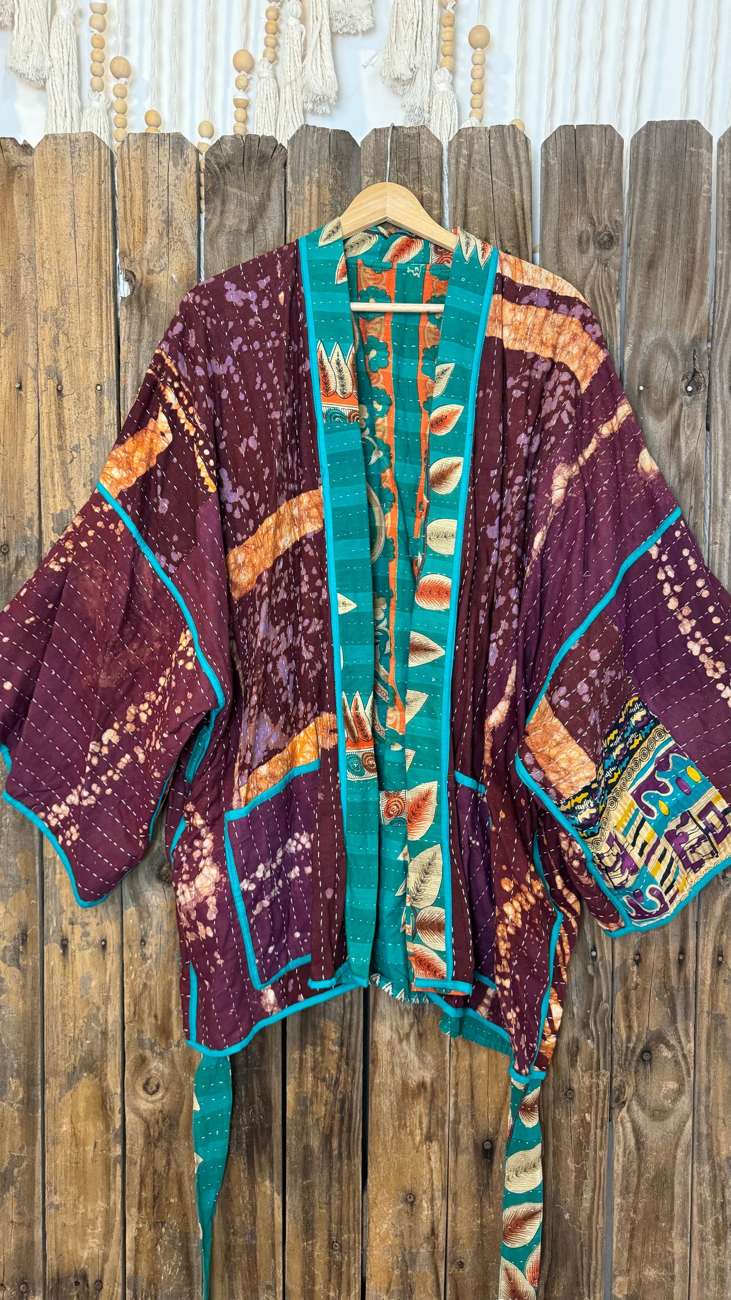 Kantha Reversible Kimono Coat - 023