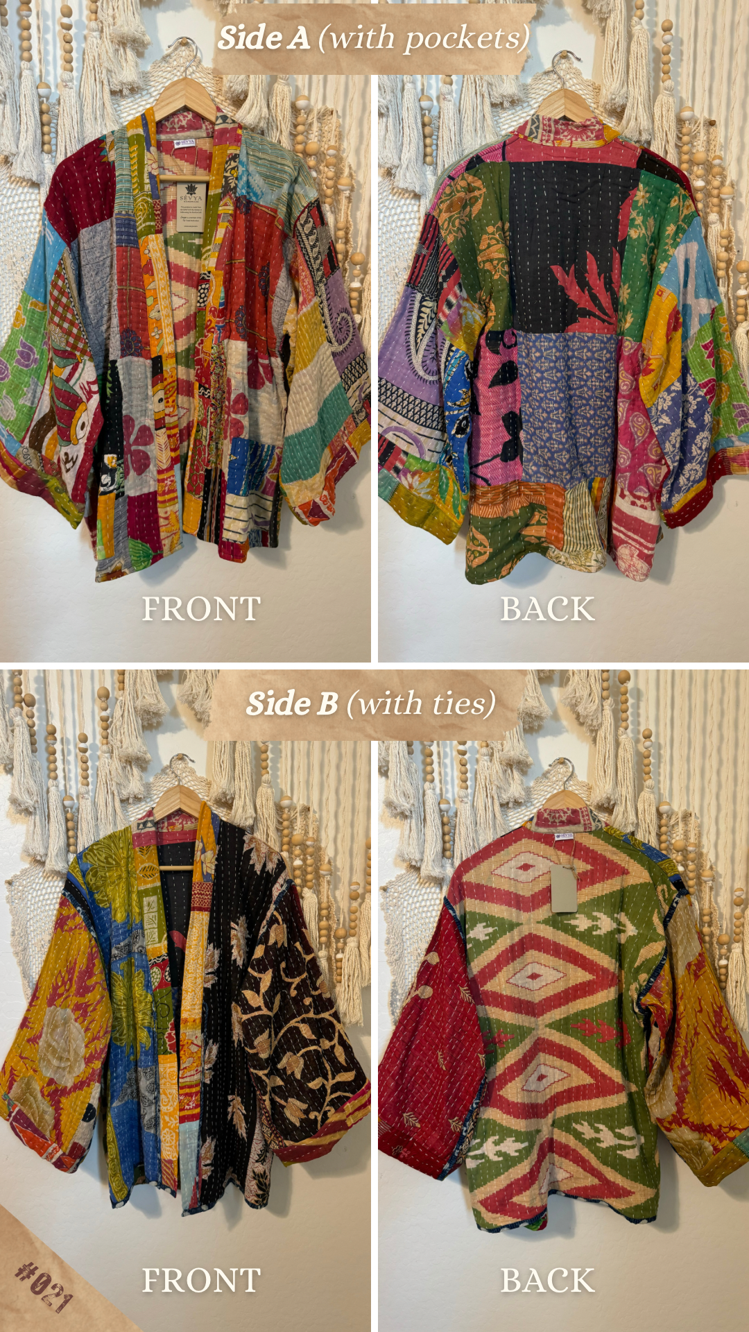 Spirit Weavers Reversible Kantha Kimono Coat 021