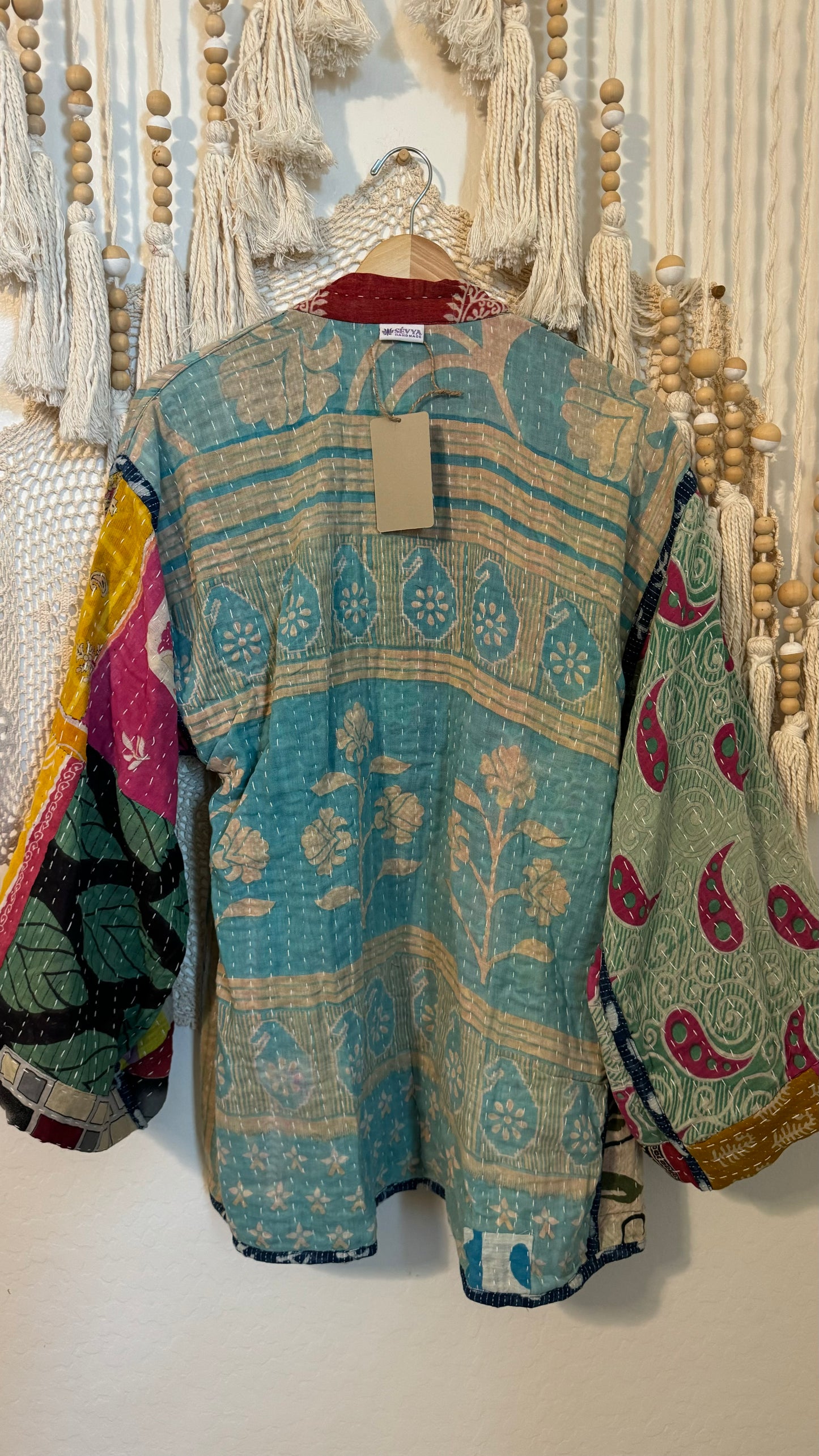 Spirit Weavers Reversible Kantha Kimono Coat 018