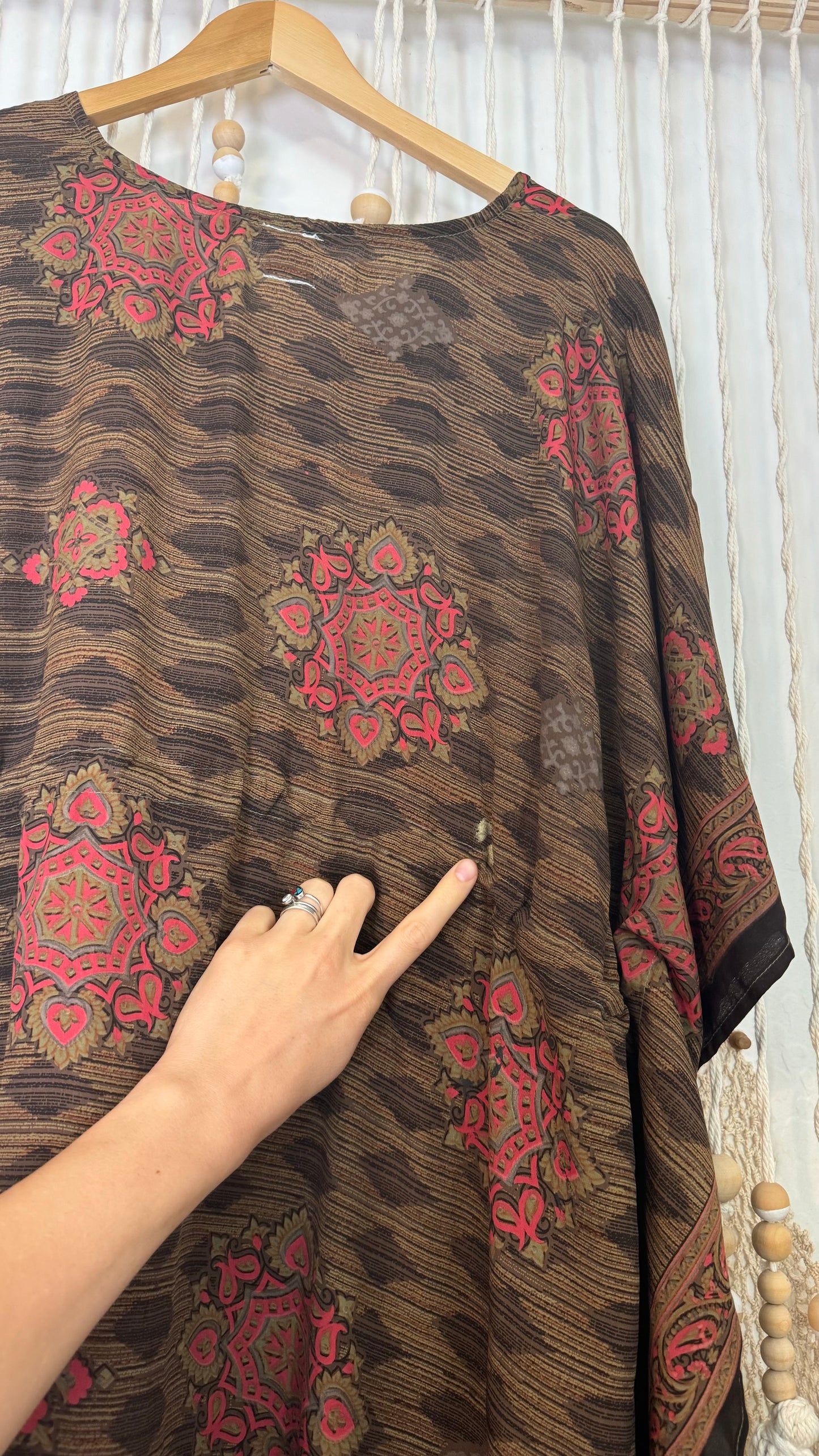 Sari Silk Kaftan Dress 036