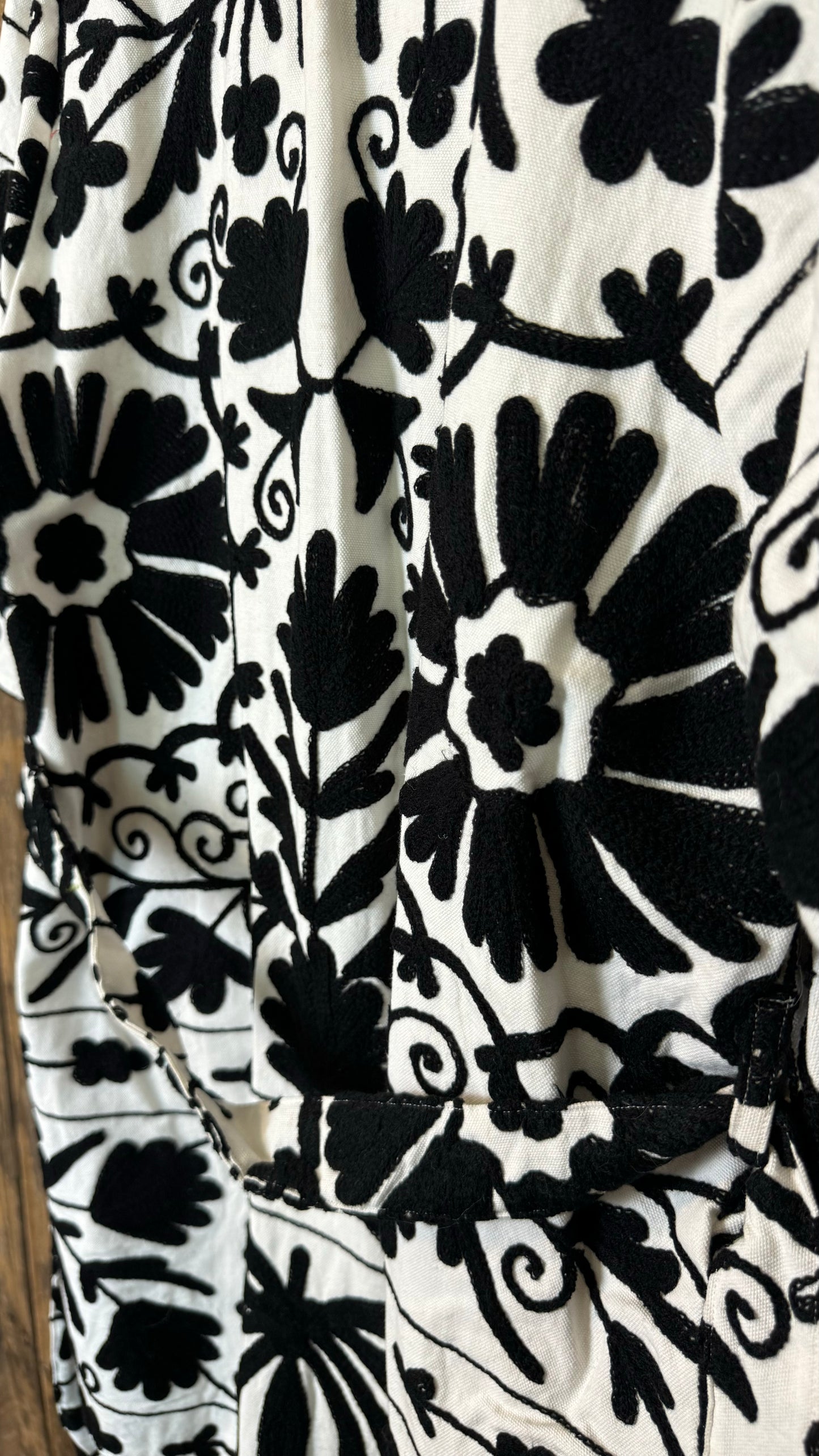 Suzani Artisan Coat 001 (Black and White)