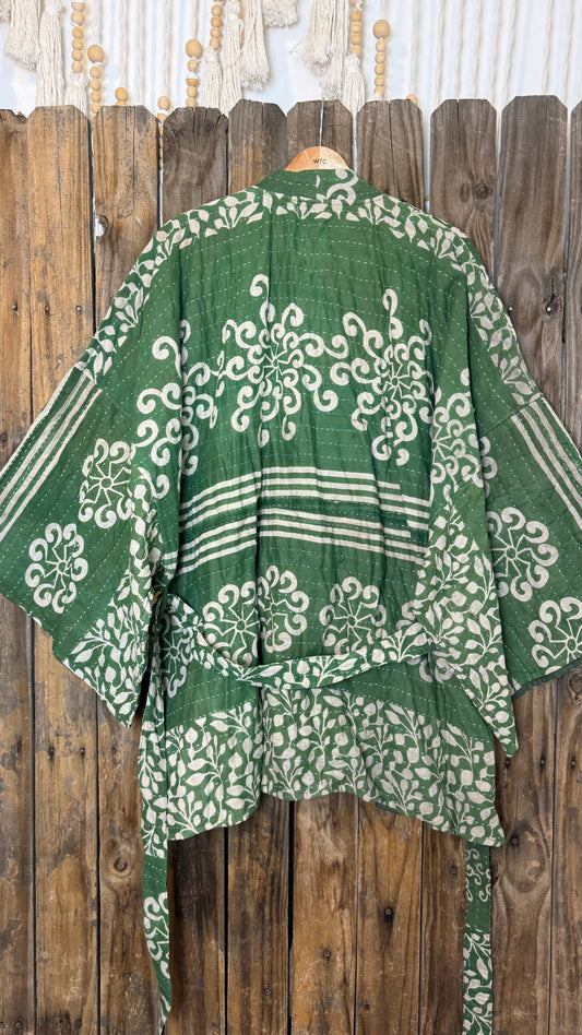 Kantha Reversible Kimono Coat - 027