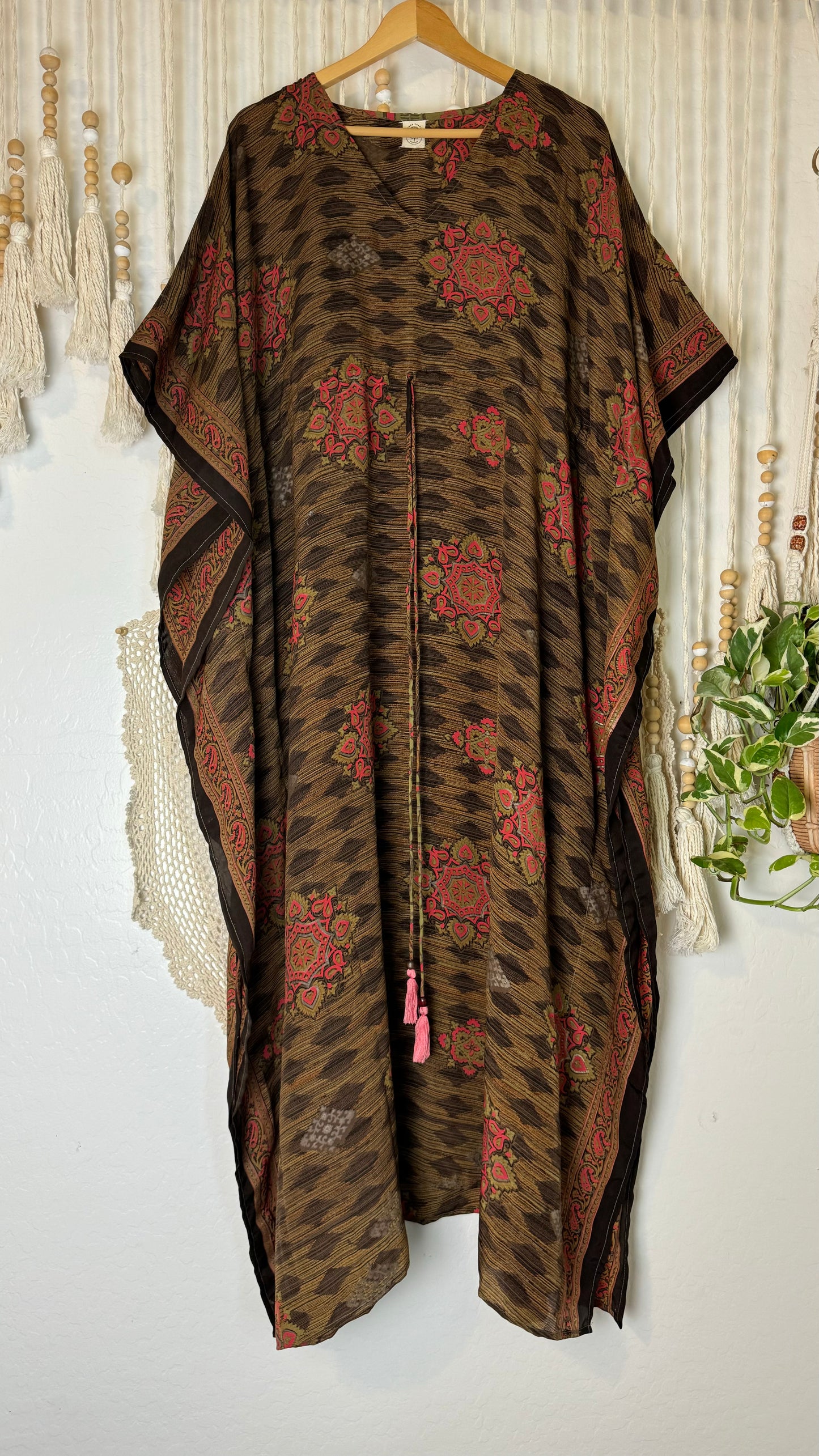 Sari Silk Kaftan Dress 036