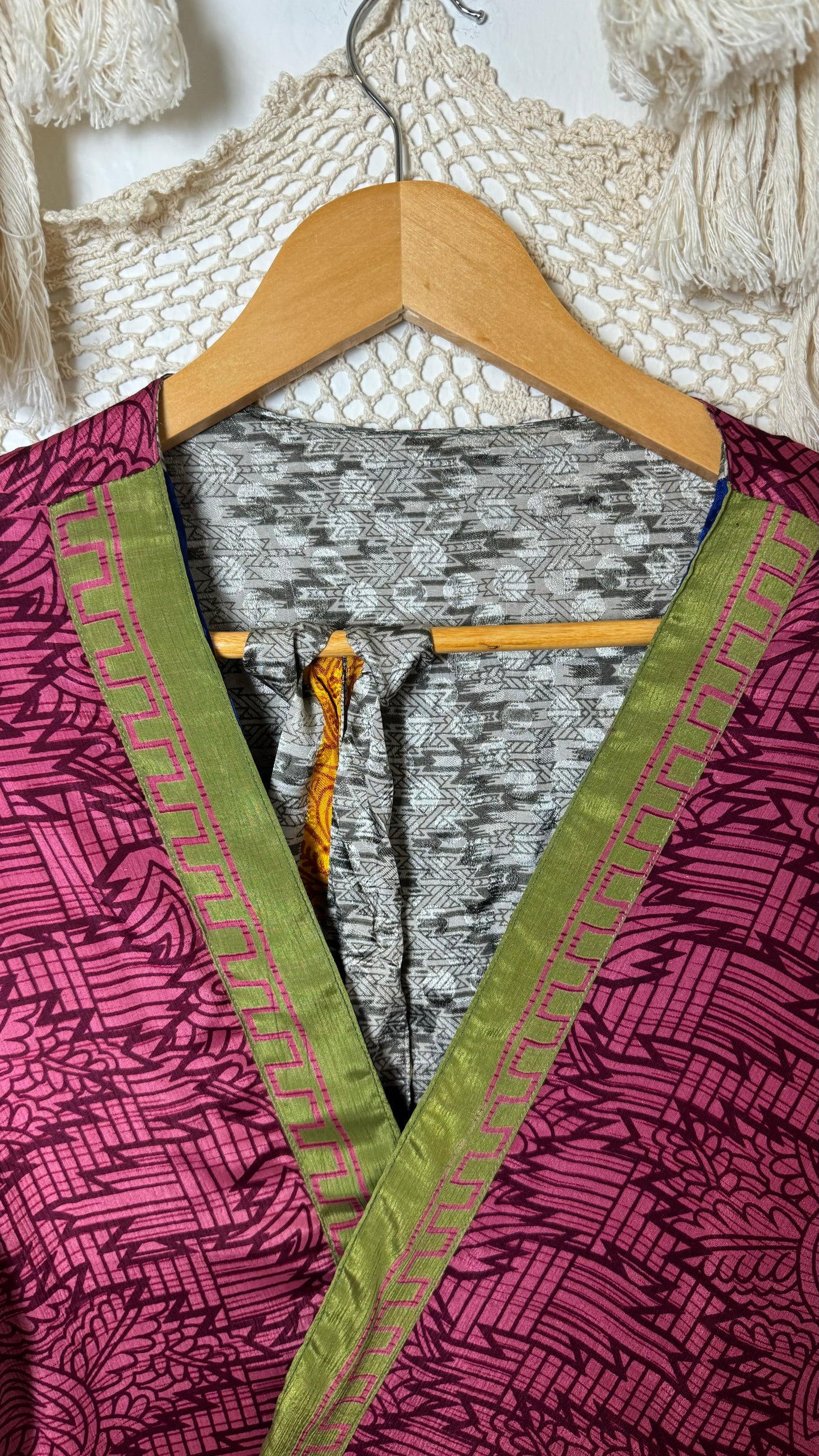 Sari Silk Kimono Reversible Blazer 001