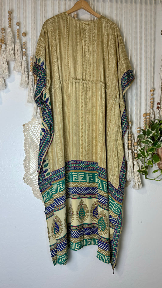 Sari Silk Kaftan Dress 063