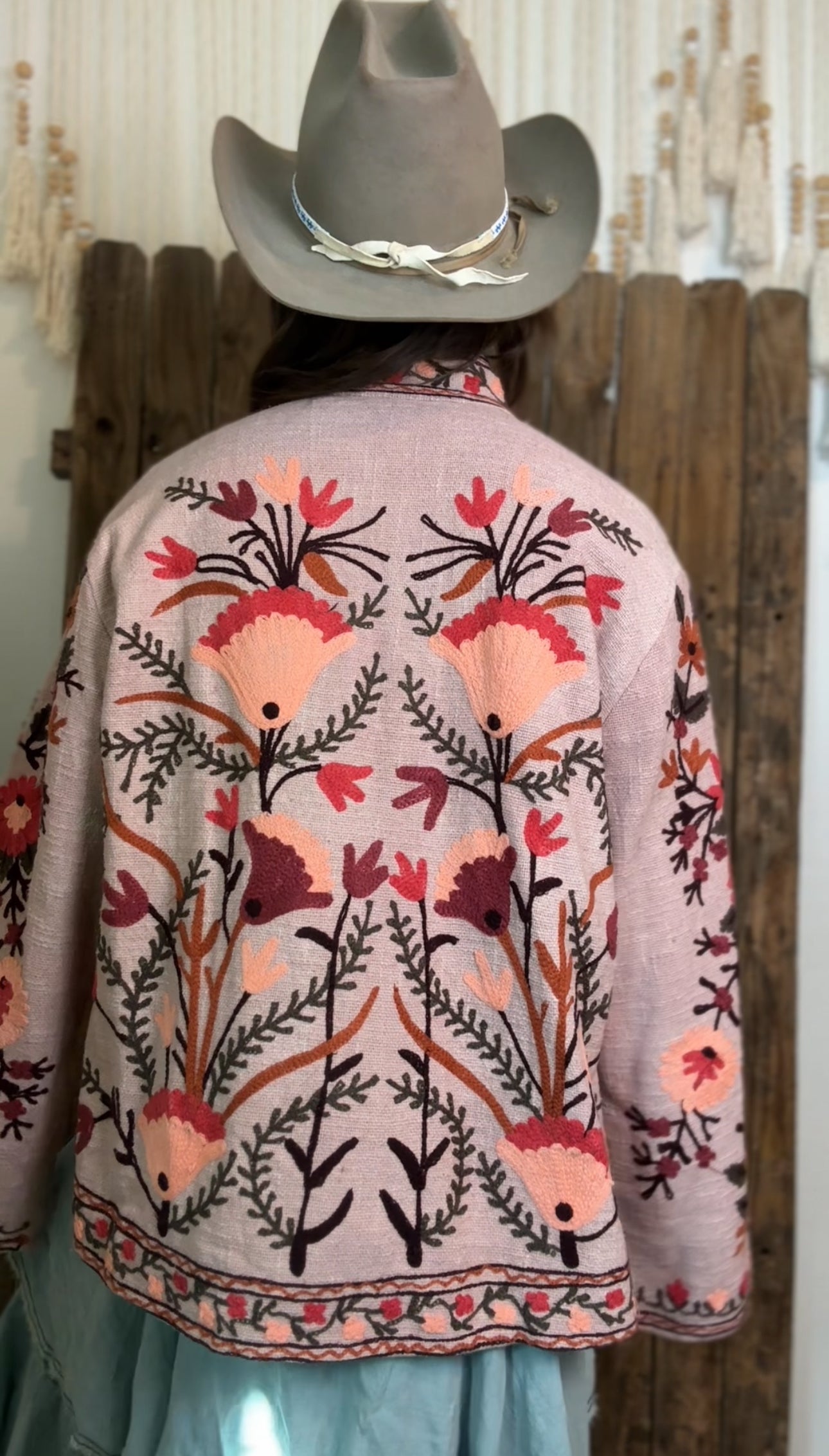 Embroidered Artisan Coat 005 (Blush)