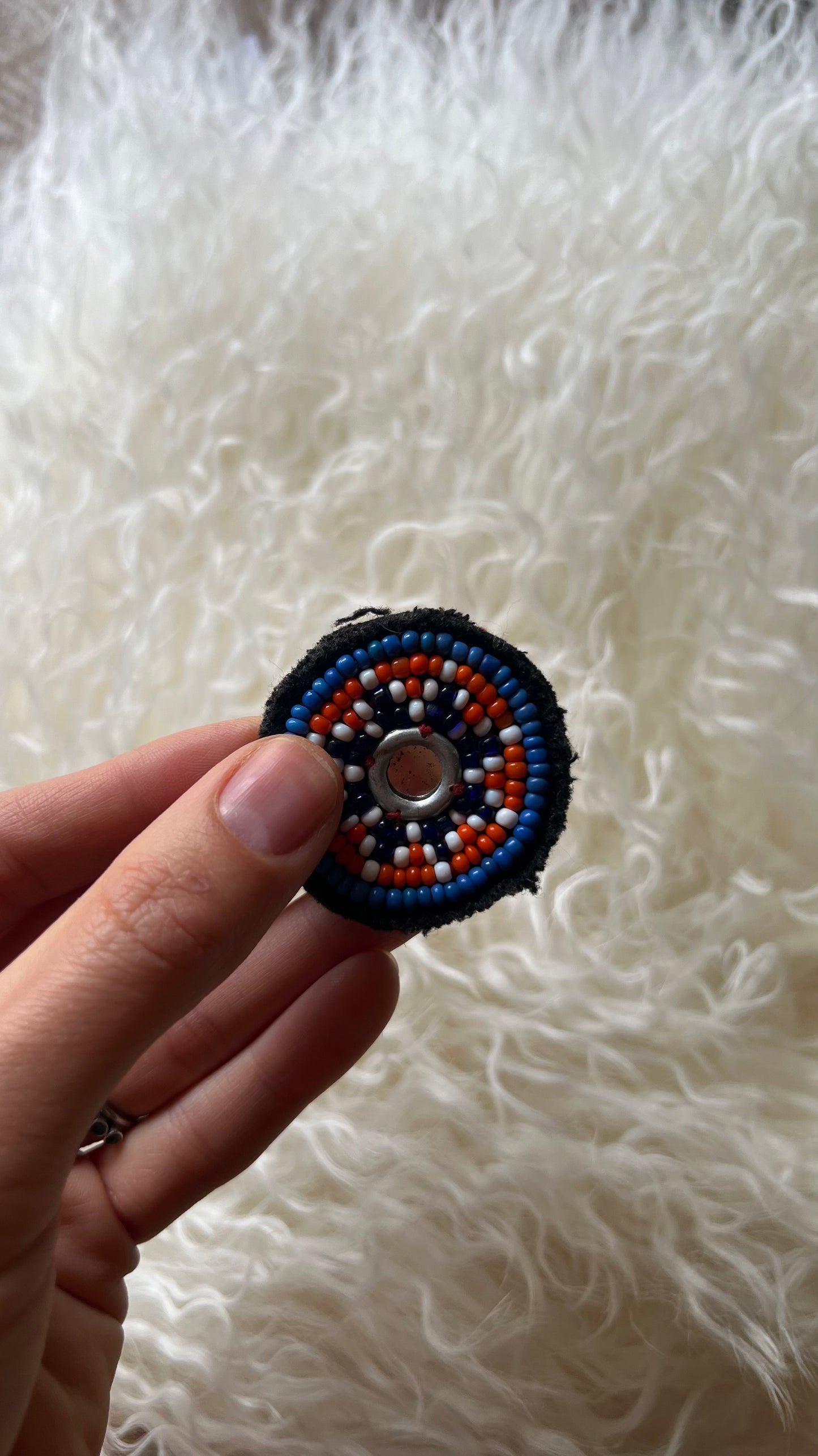 Vintage Beaded Afghani Brooch 002