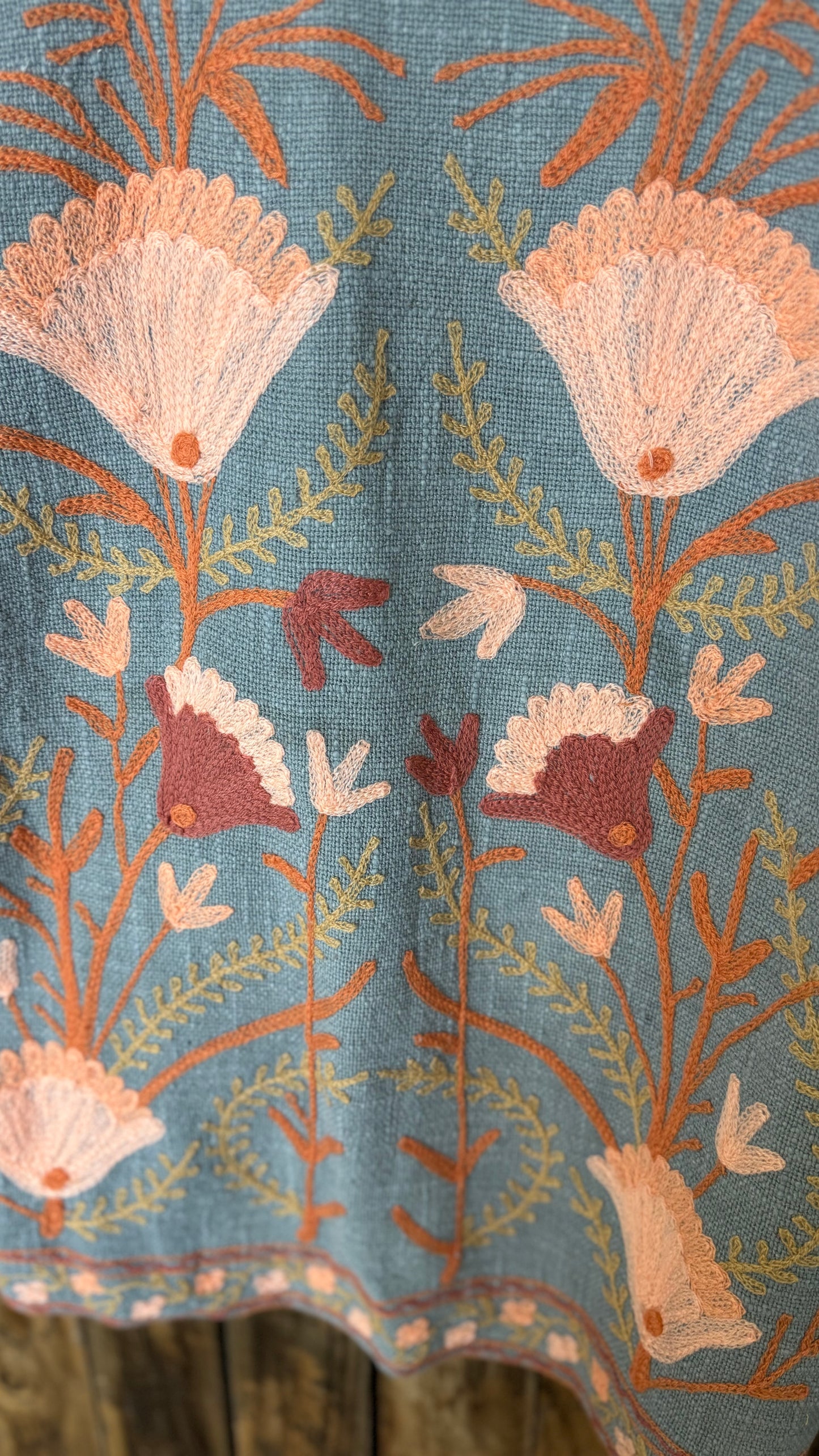 Embroidered Artisan Coat 011 (Light Blue)