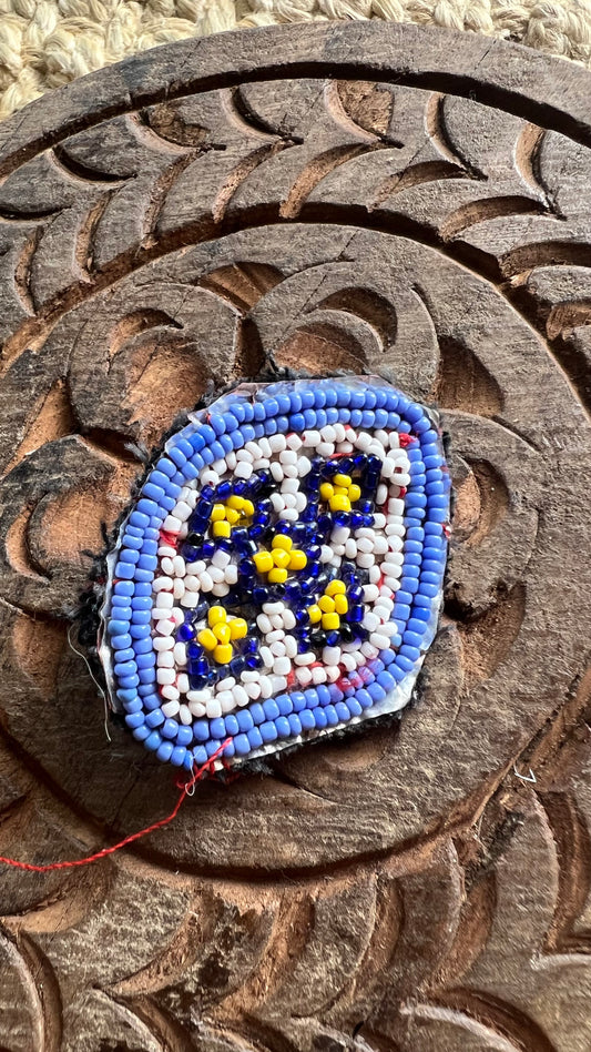 Vintage Beaded Afghani Brooch 023