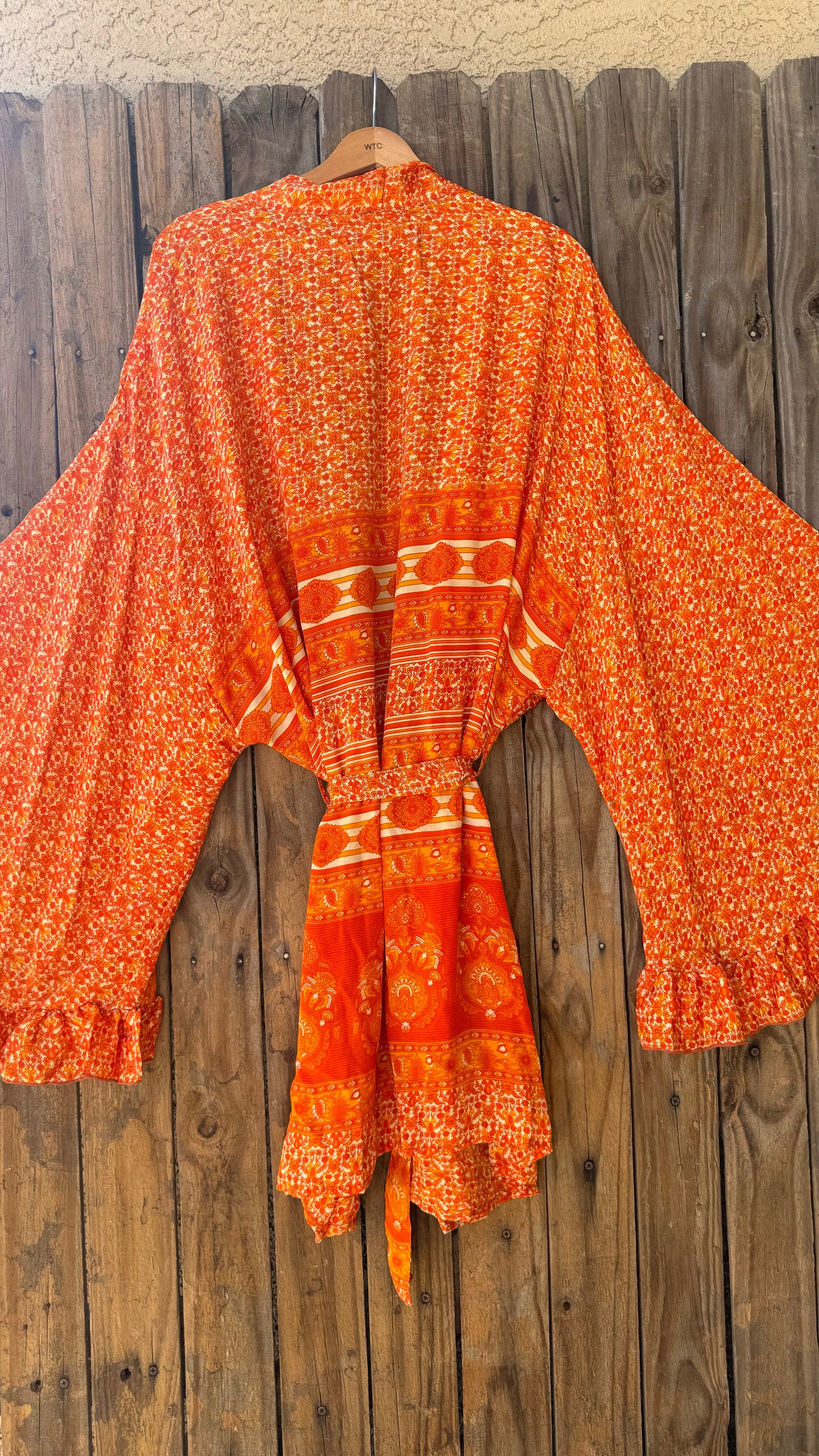 Silk Bell Sleeve Kimono - 005