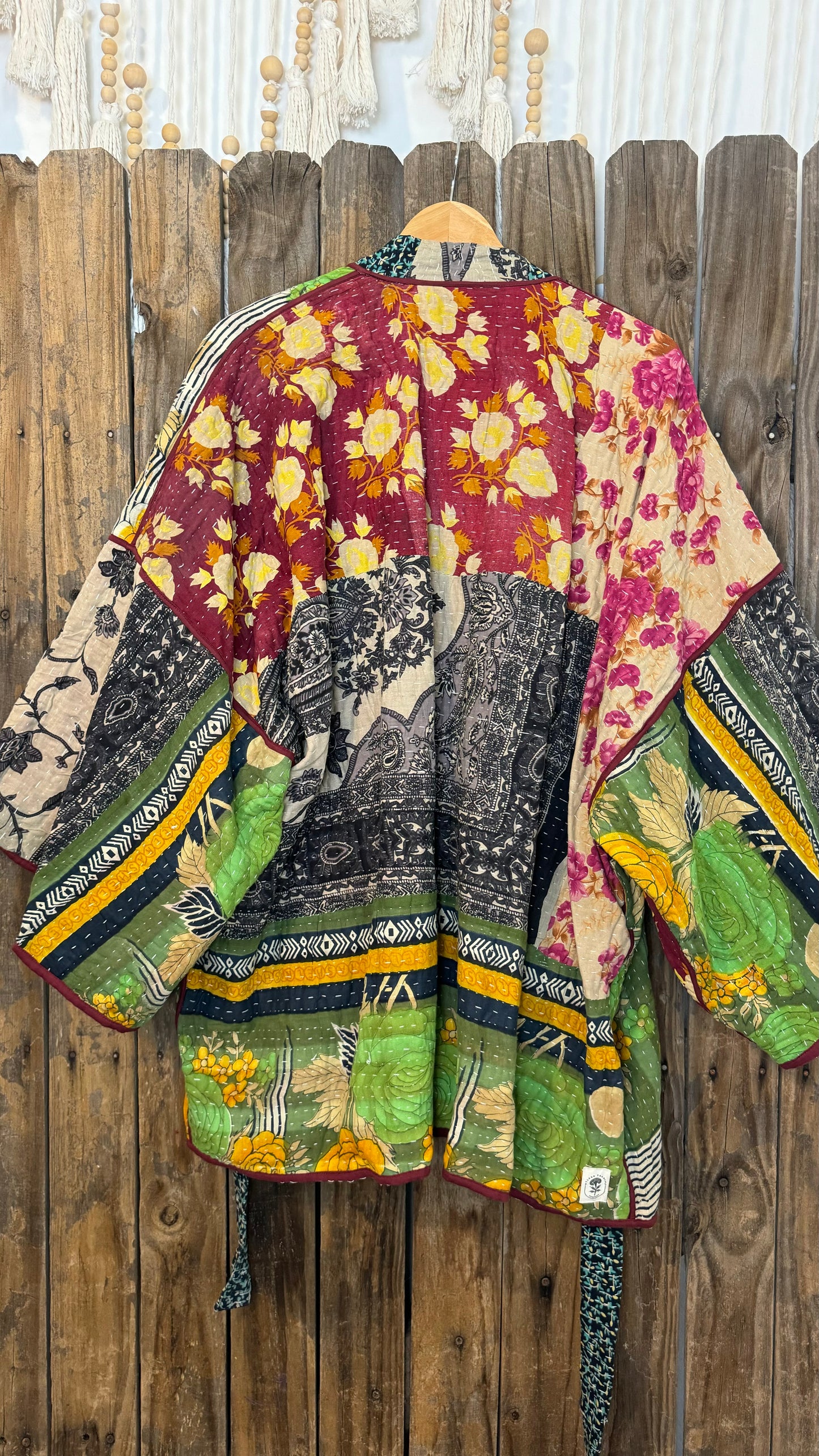 Kantha Reversible Kimono Coat - 012