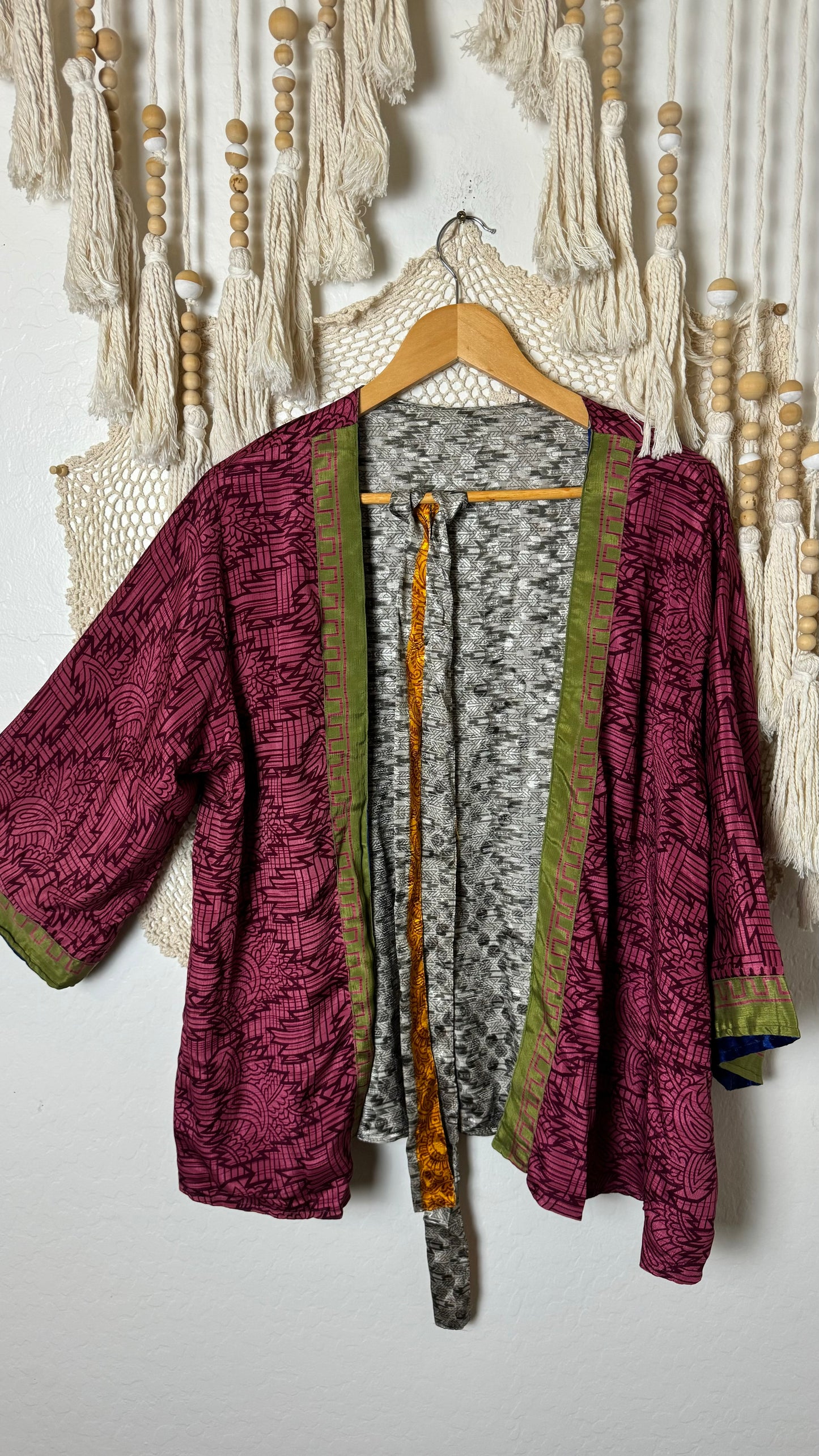 Sari Silk Kimono Reversible Blazer 001