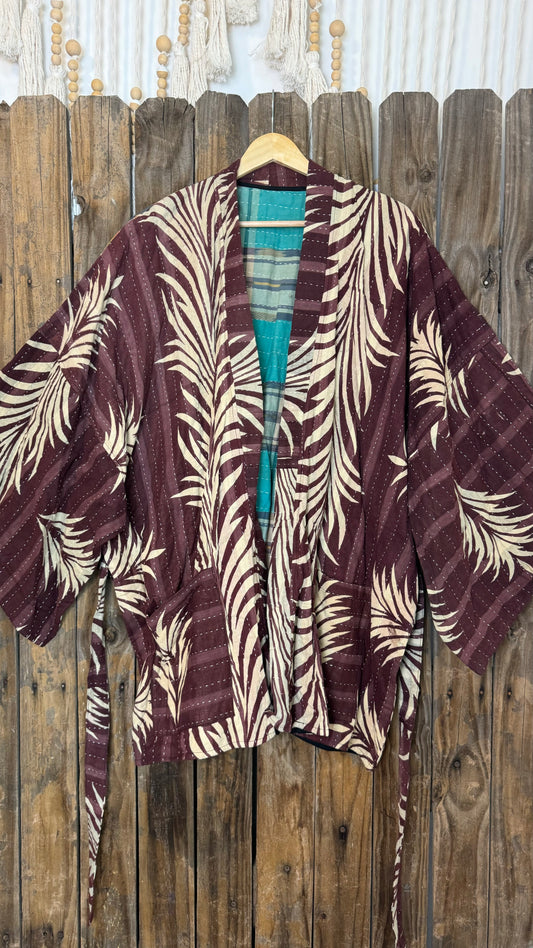 Kantha Reversible Kimono Coat - 039