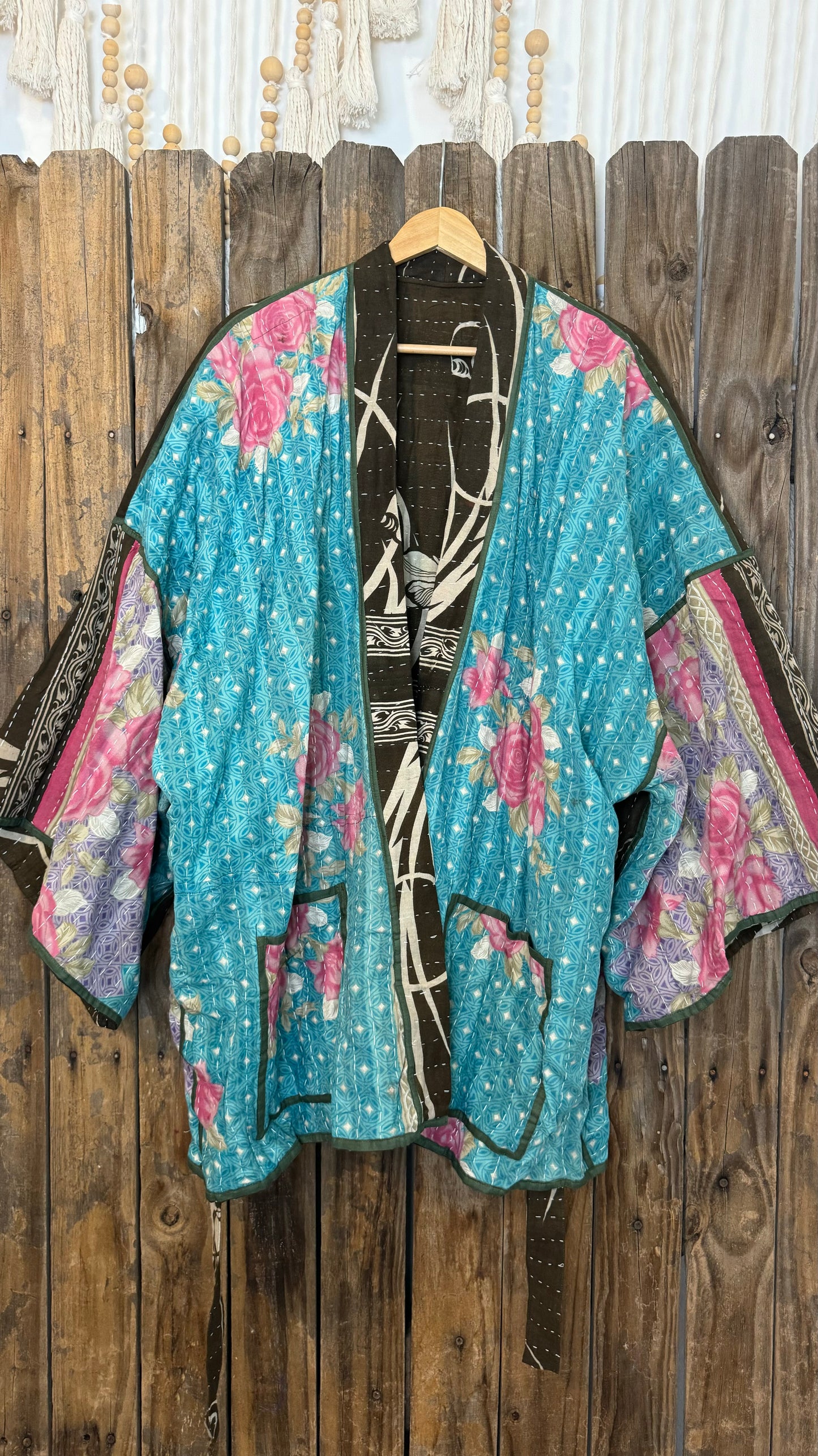 Kantha Reversible Kimono Coat - 003