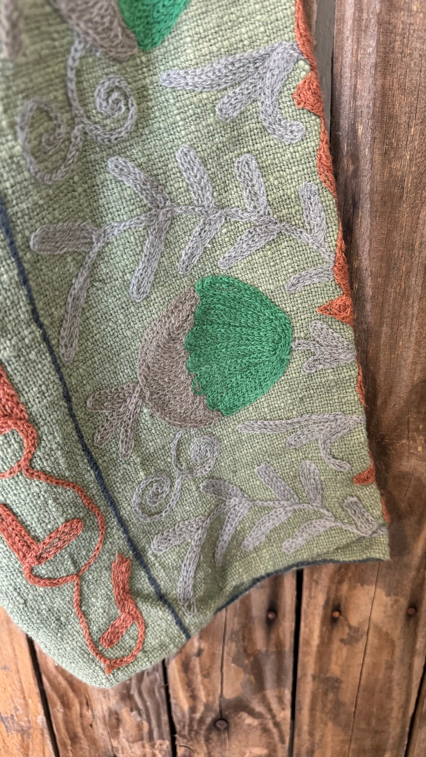 Embroidered Artisan Coat 002 (Olive)