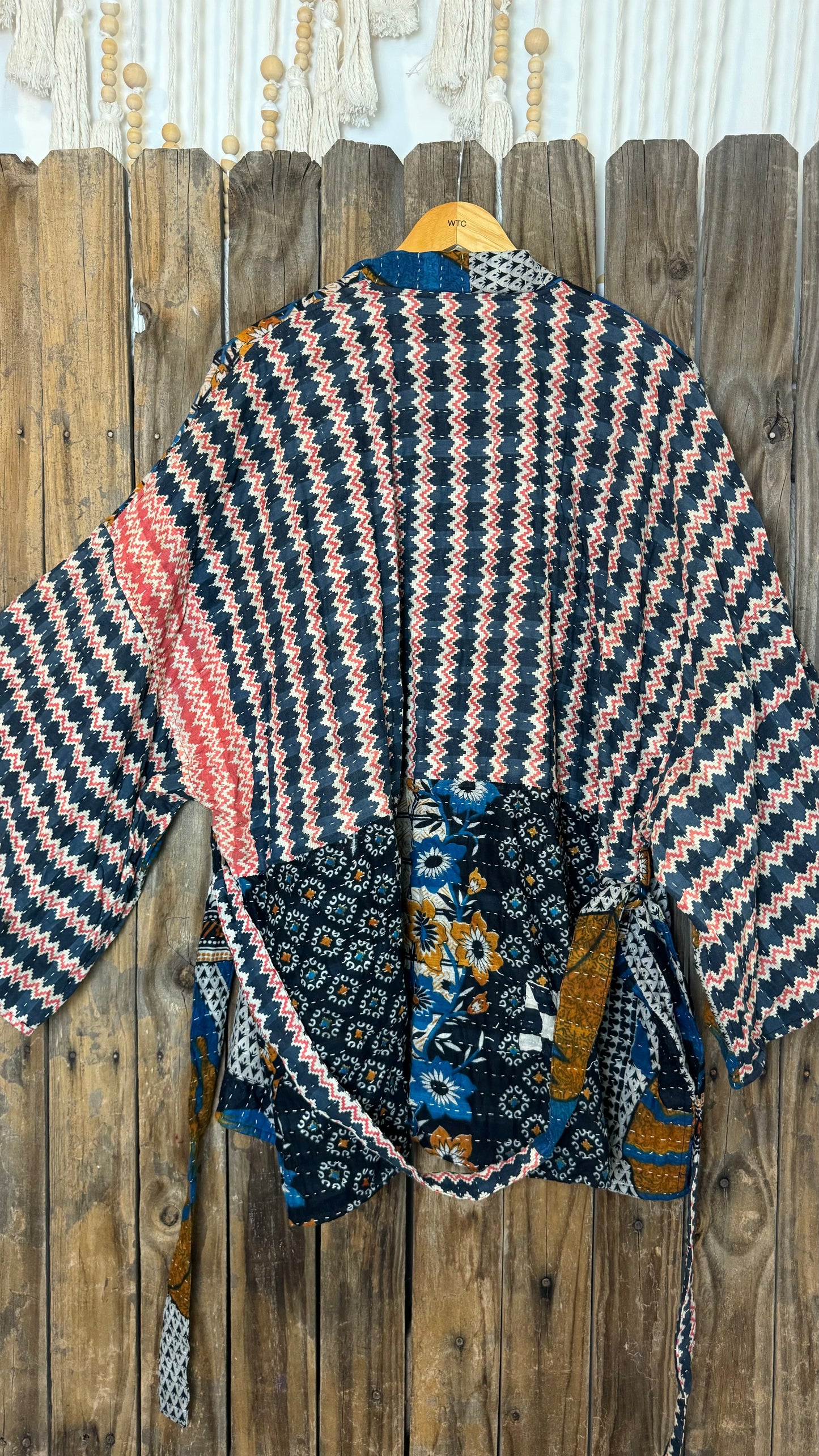 Kantha Reversible Kimono Coat - 017