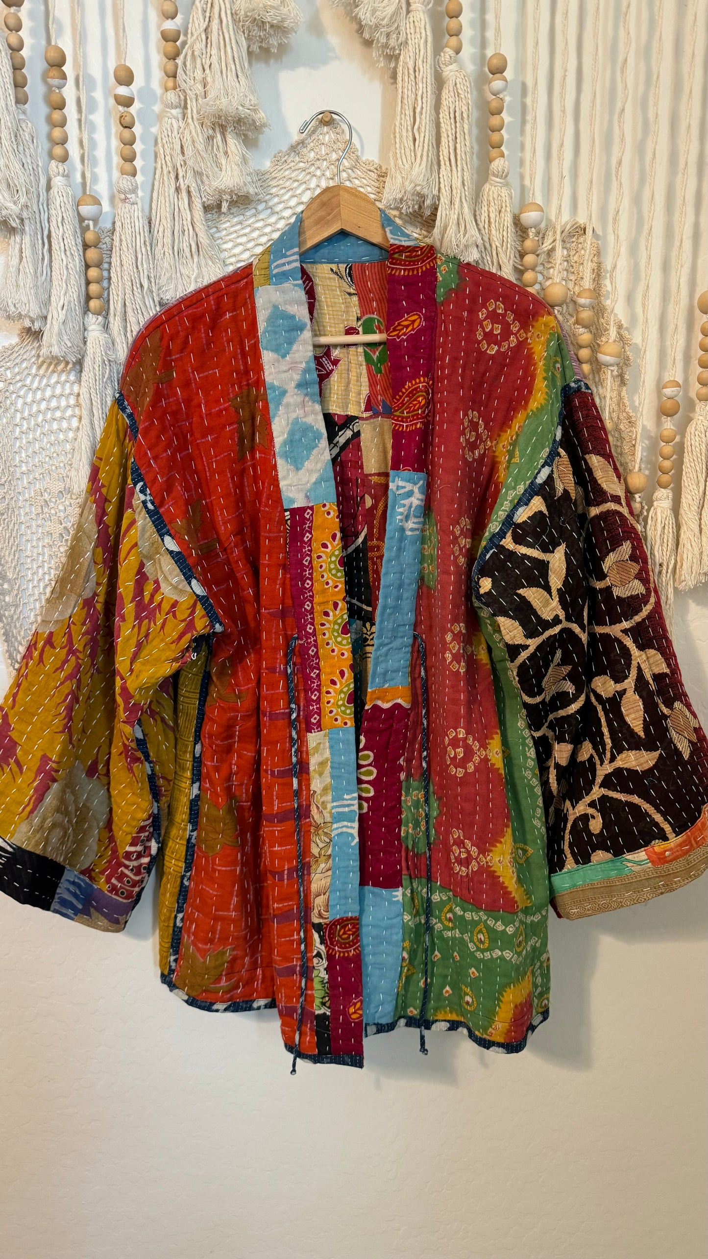 Spirit Weavers Reversible Kantha Kimono Coat 013