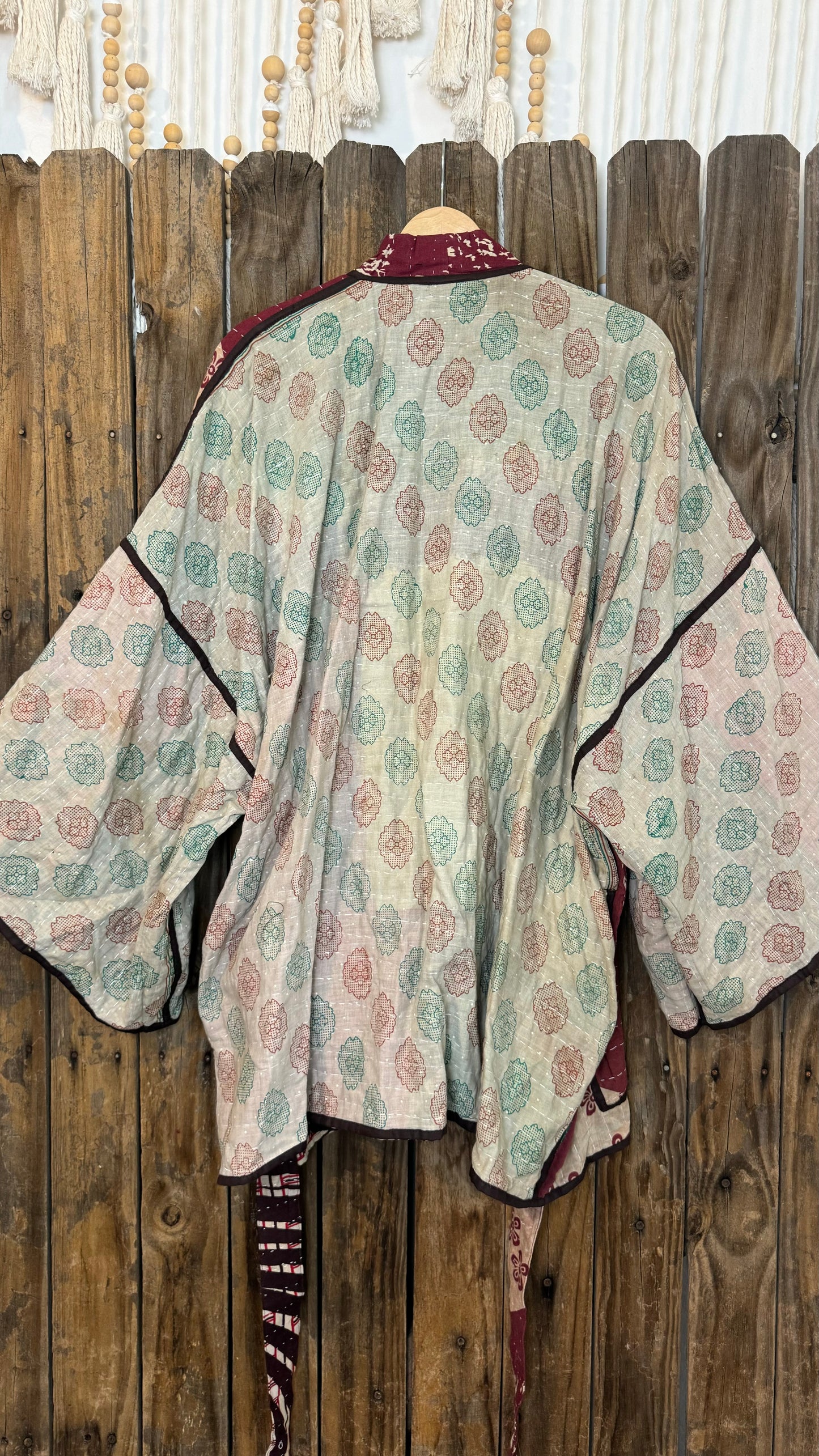 Kantha Reversible Kimono Coat - 008