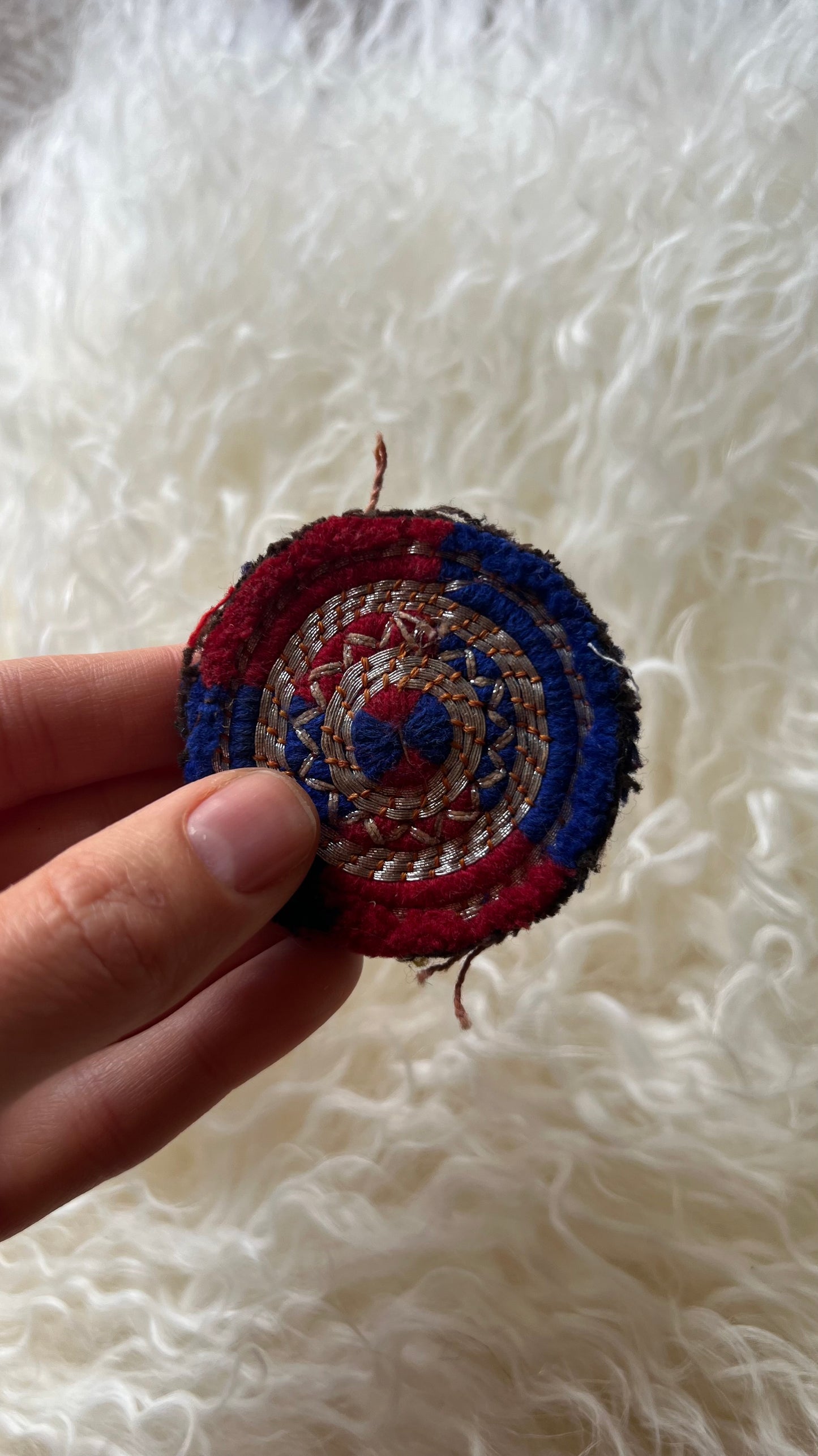 Vintage Beaded Afghani Brooch 018