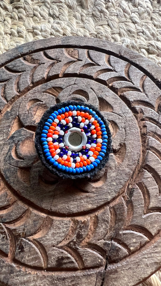 Vintage Beaded Afghani Brooch 002