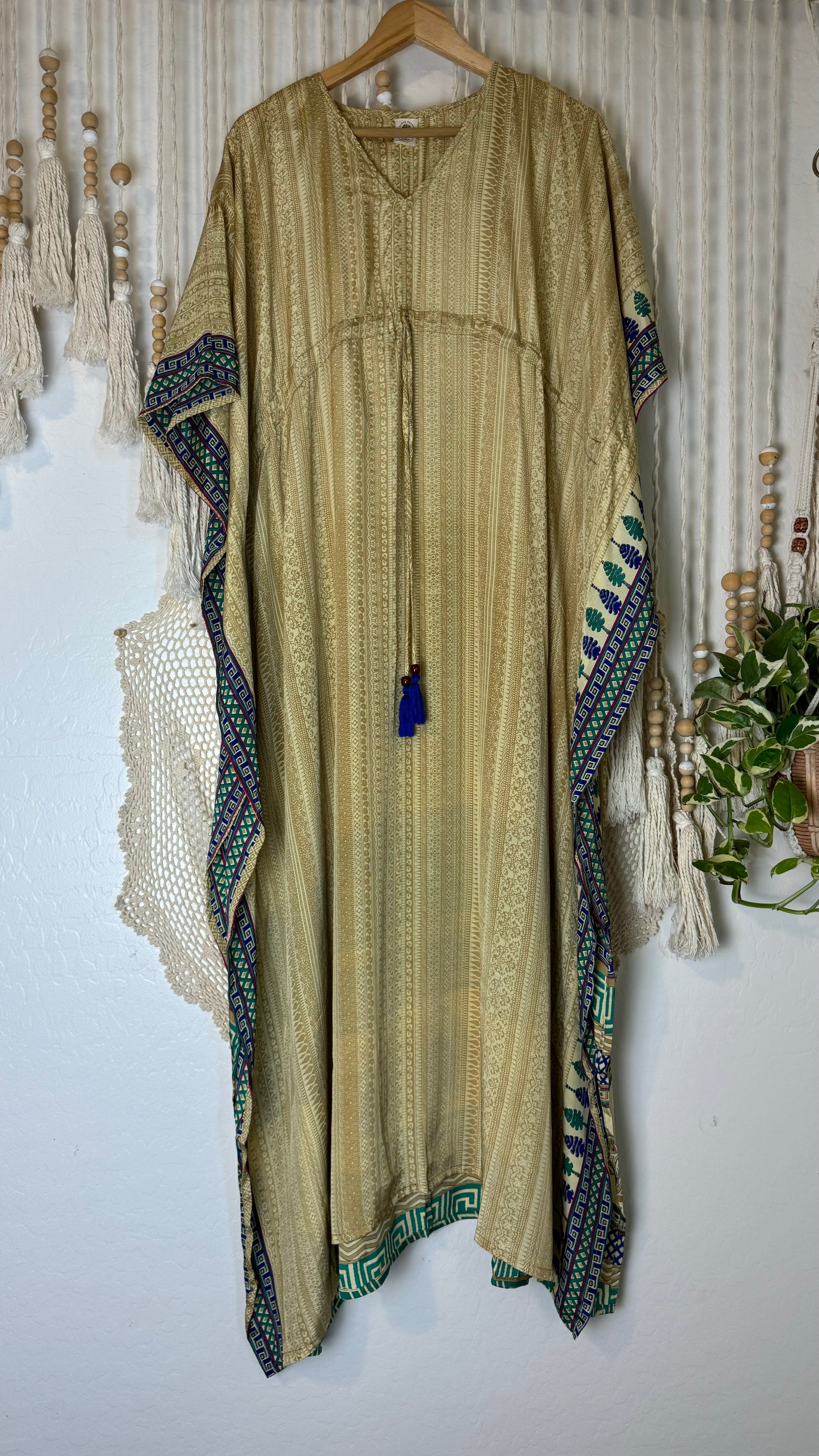 Sari Silk Kaftan Dress 063