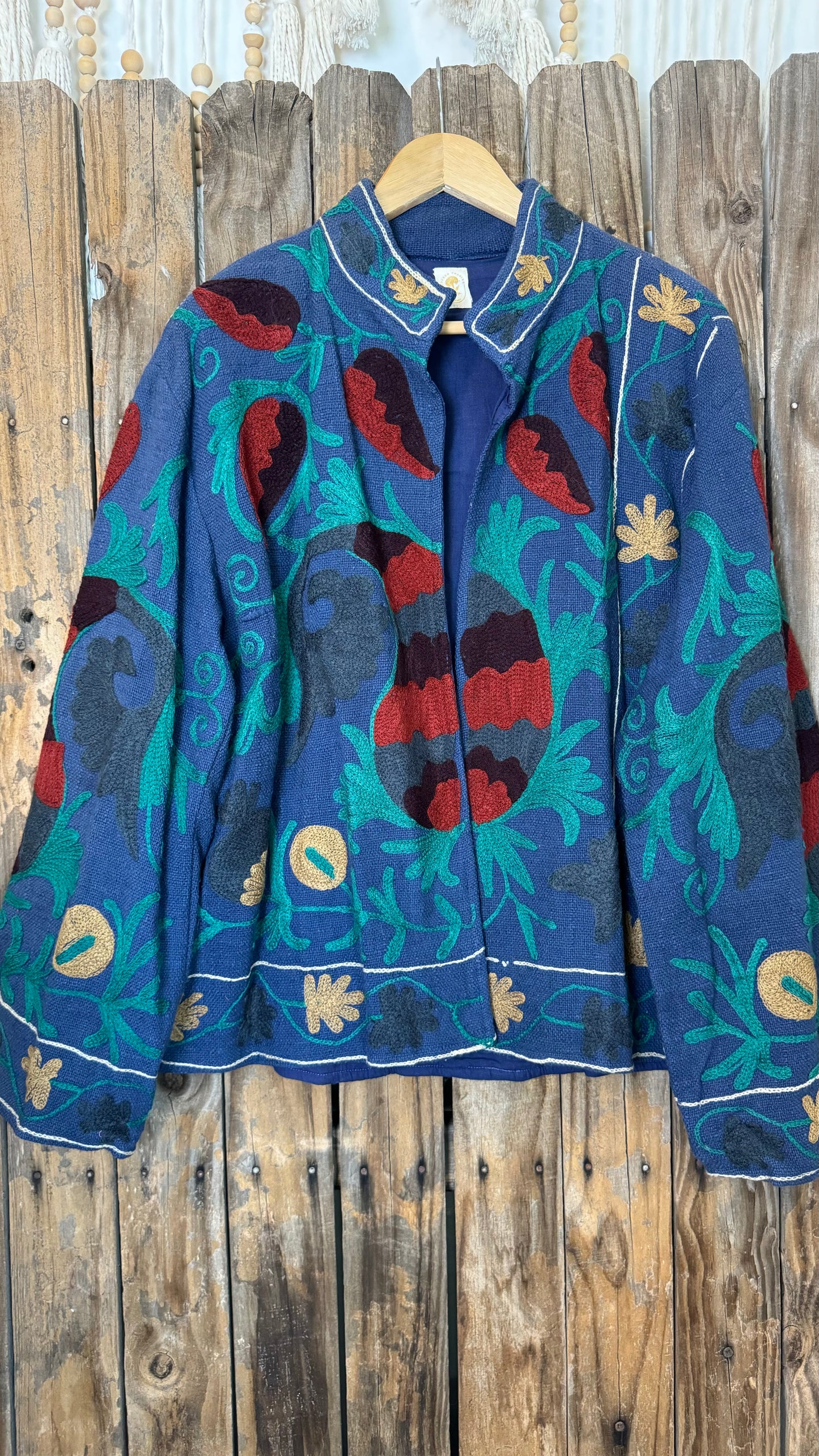 Embroidered Artisan Coat 008 (Navy)