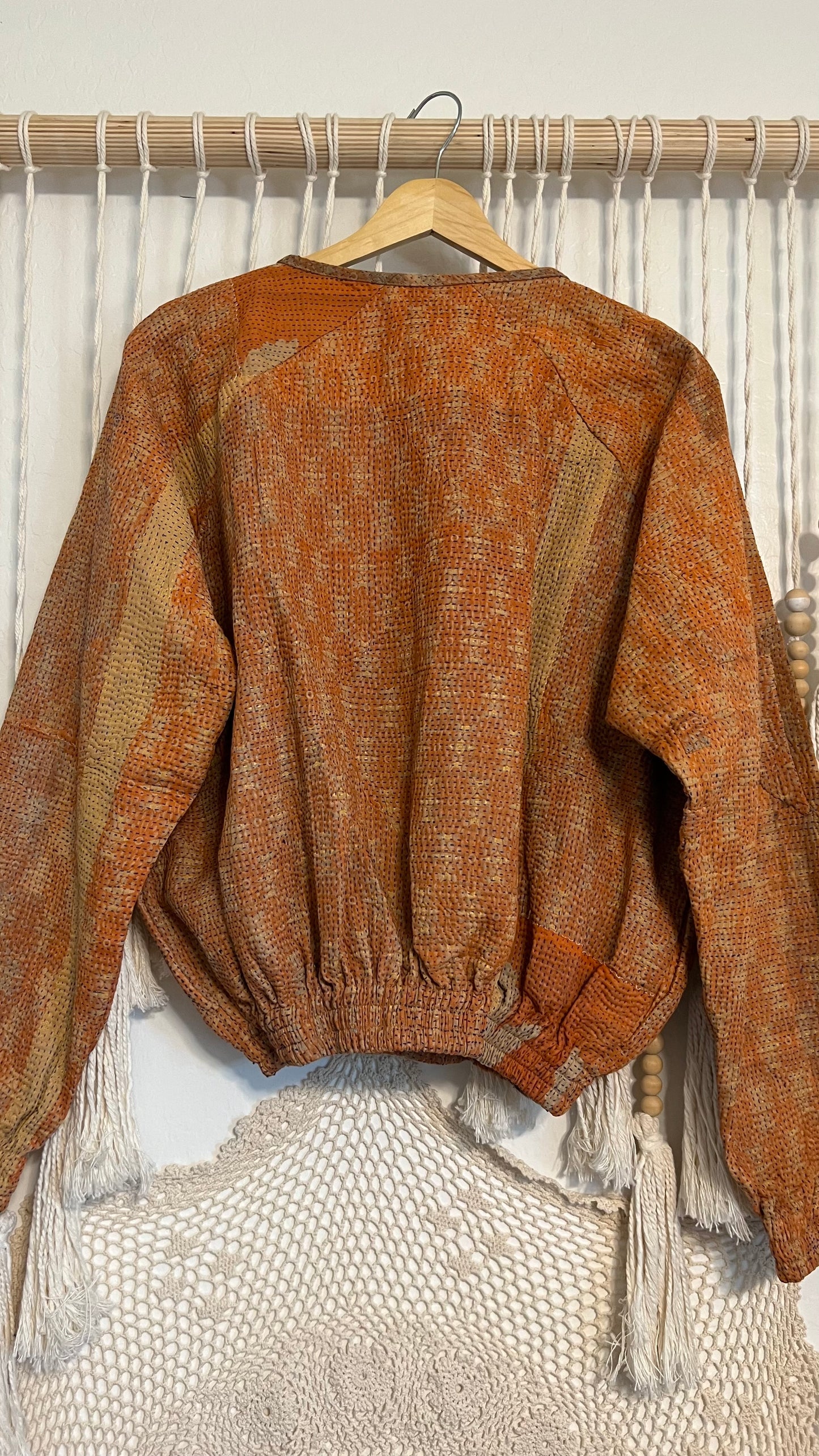 Kantha Bomber Jacket 008 (Small/Medium)