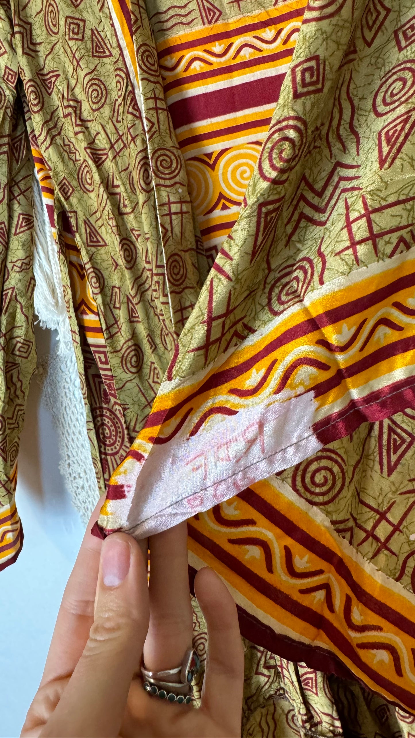 Desert Willow Sari Silk Kimono (Long) 060