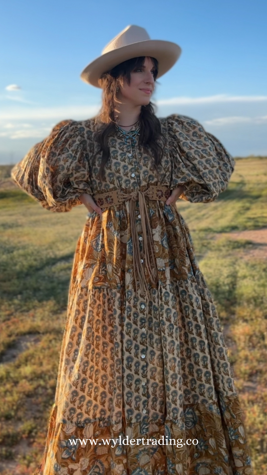 Prairie Spring Cotton Dress - Desert Rose (Multiple Quantities)