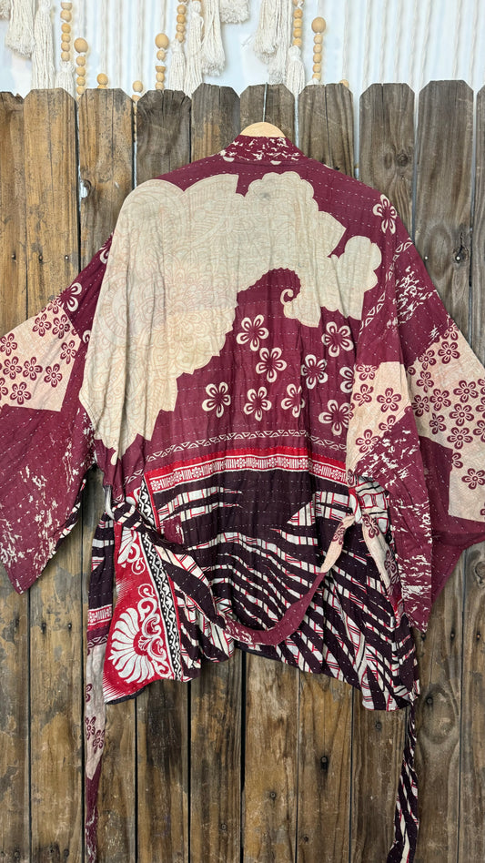 Kantha Reversible Kimono Coat - 008