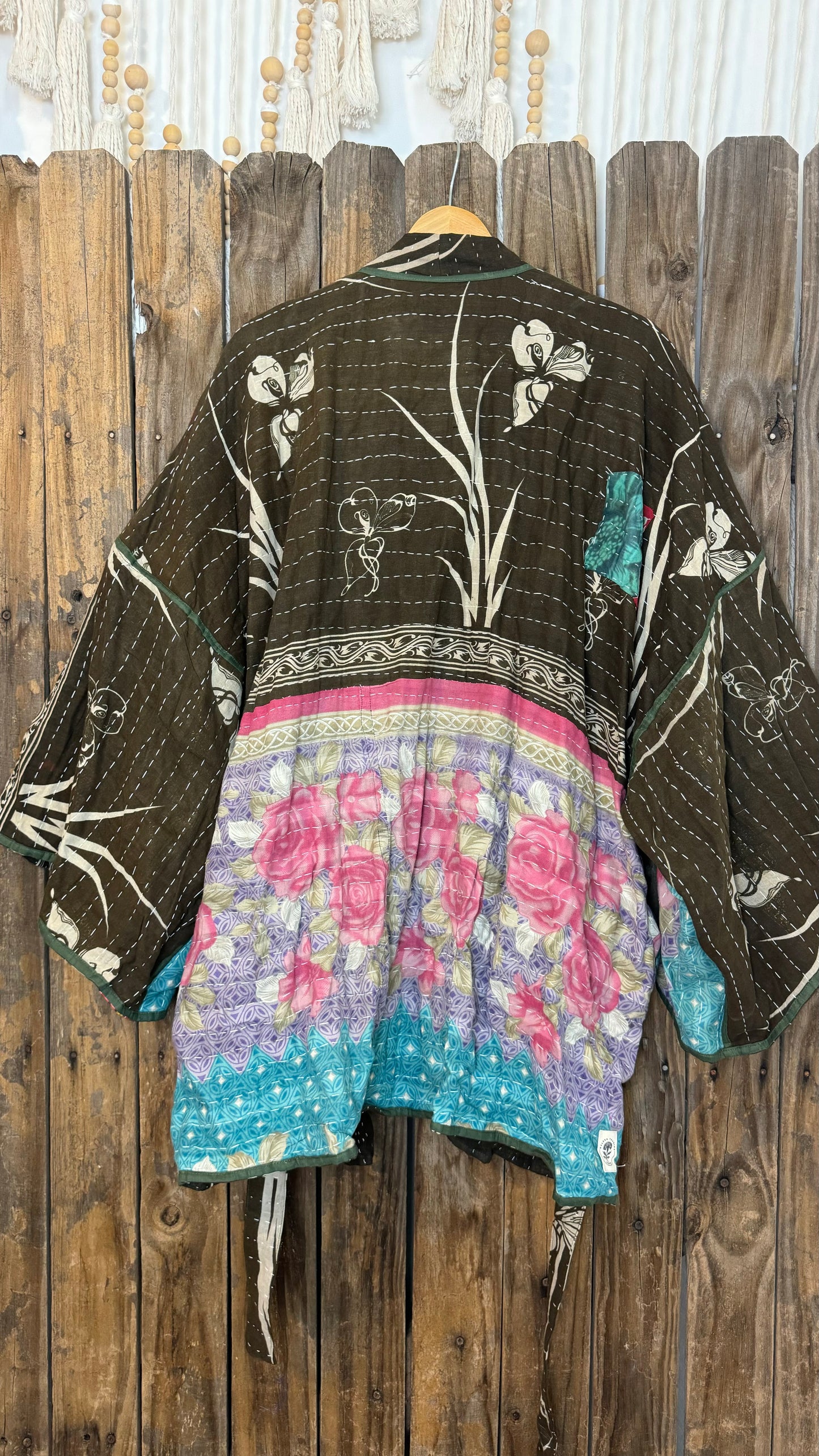 Kantha Reversible Kimono Coat - 003