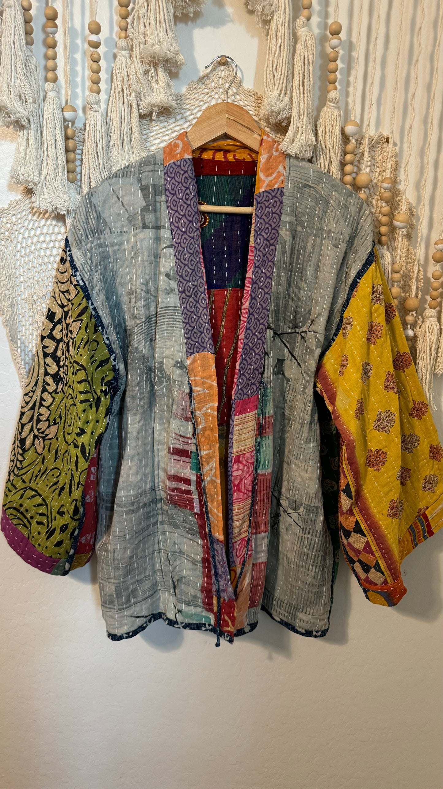 Spirit Weavers Reversible Kantha Kimono Coat 002