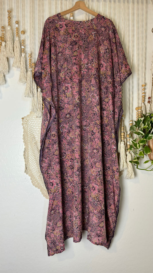 Sari Silk Kaftan Dress 040