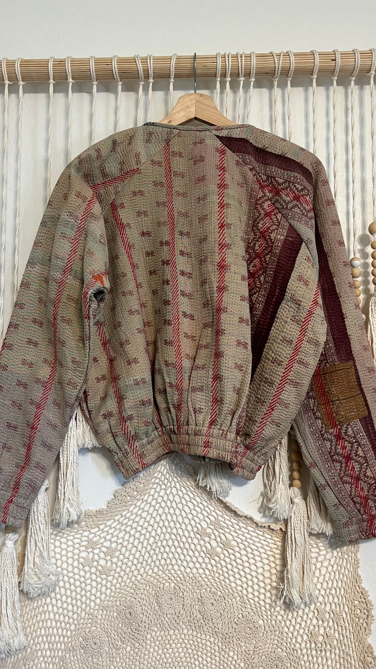 Kantha Bomber Jacket 009 (Small/Medium)