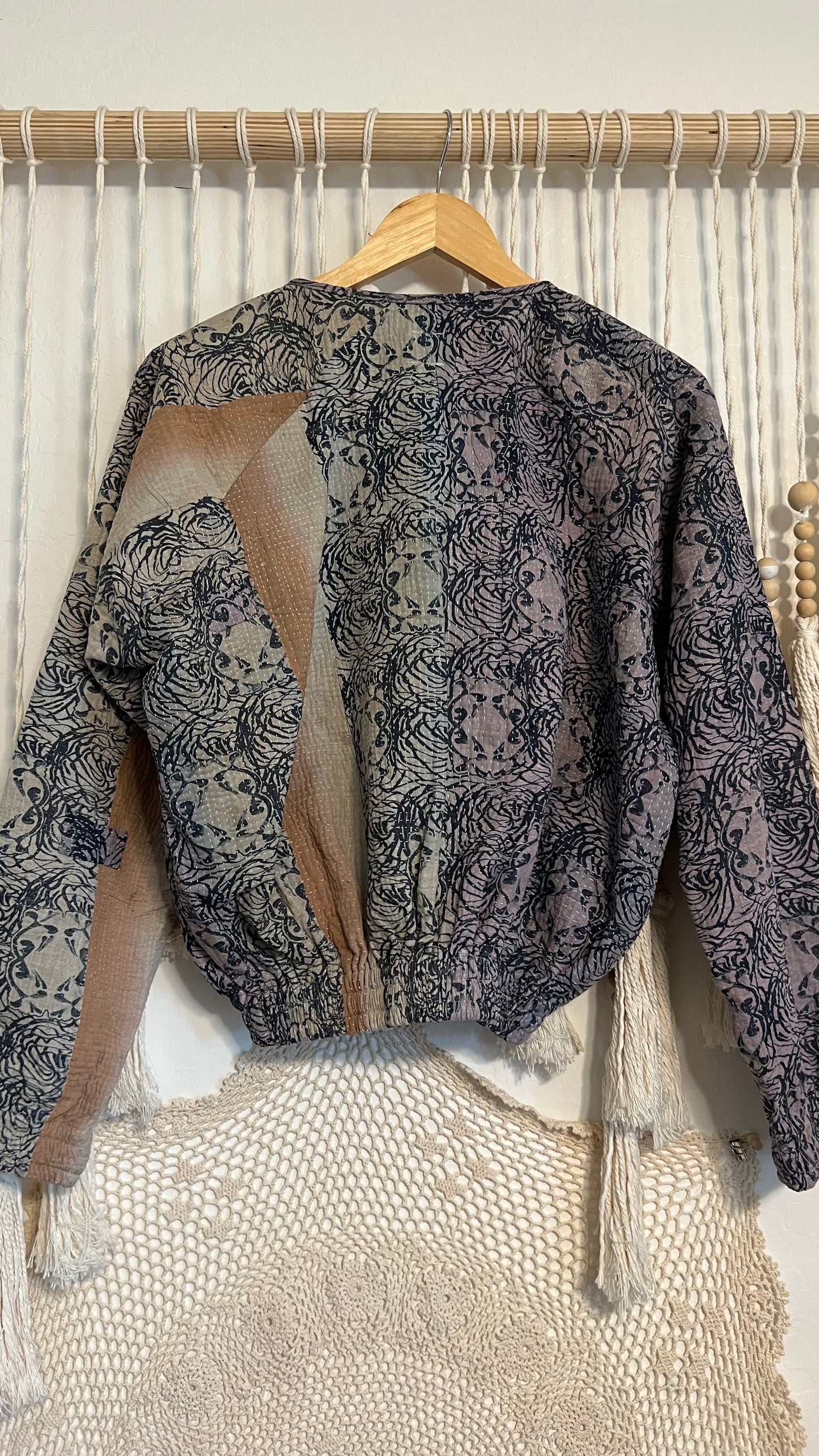 Kantha Bomber Jacket 006 (Small/Medium)