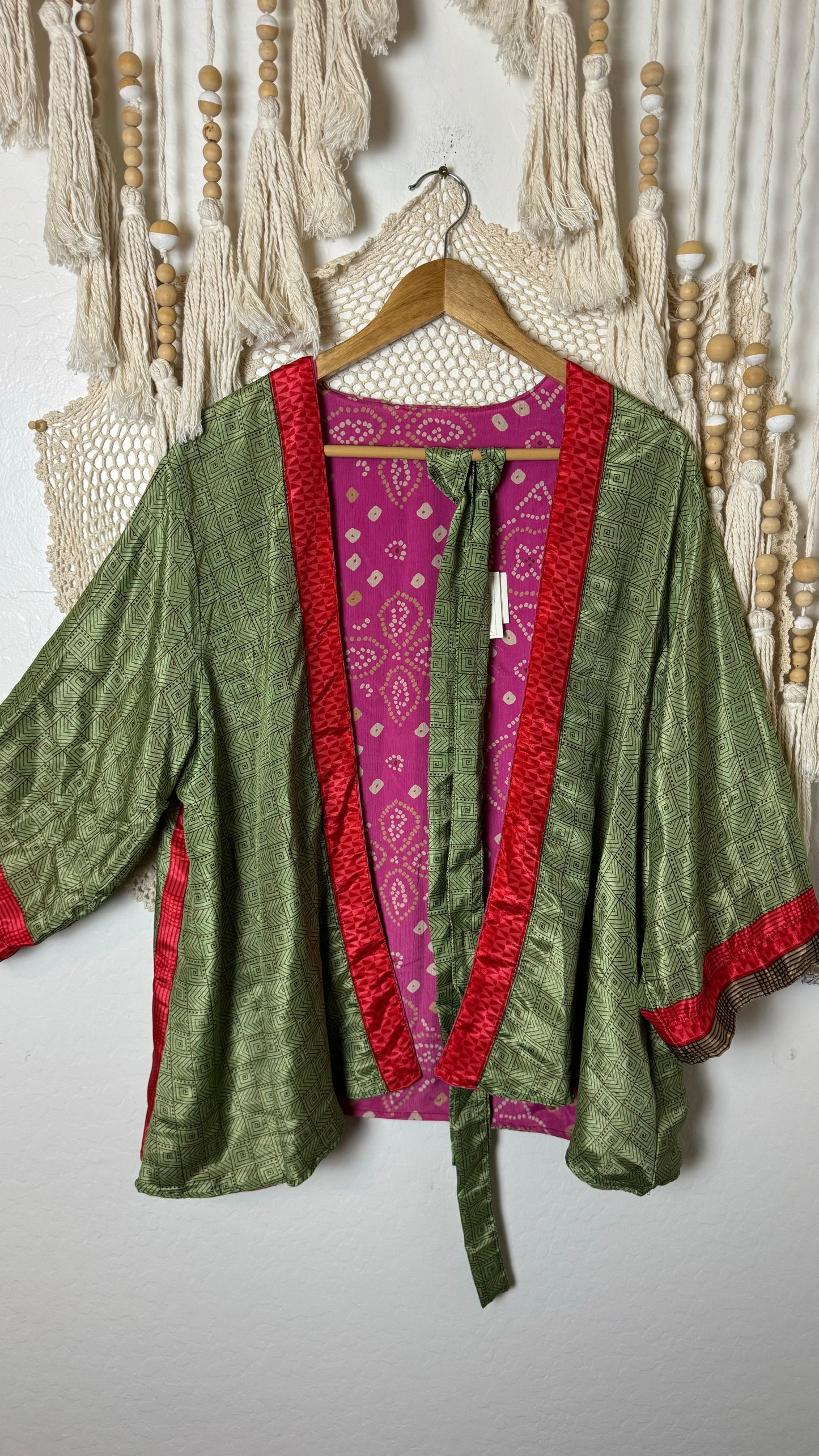 Sari Silk Kimono Reversible Blazer 003