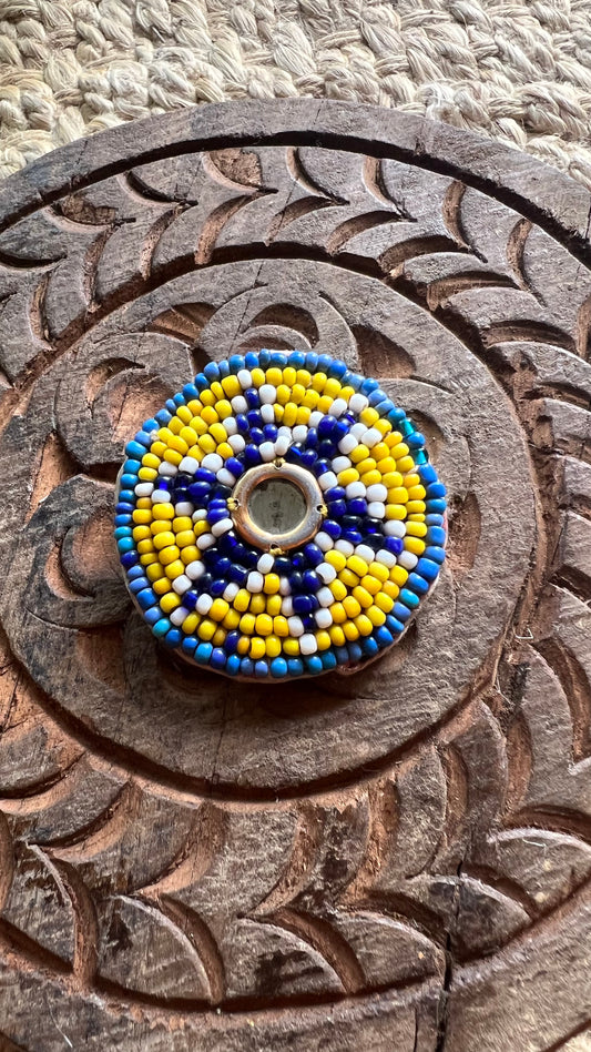 Vintage Beaded Afghani Brooch 014