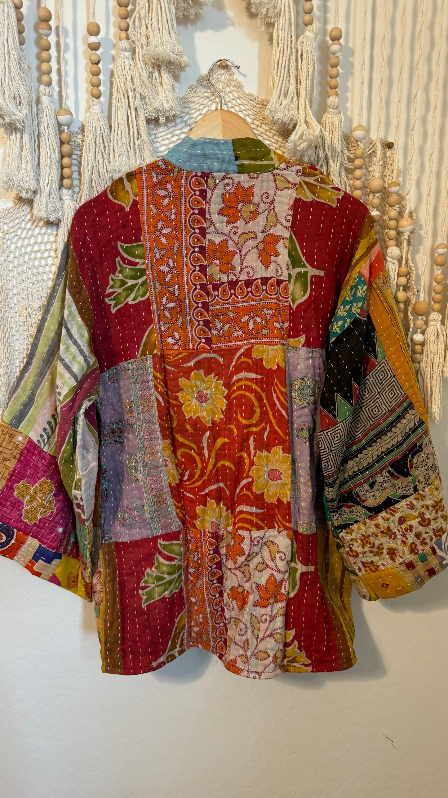 Spirit Weavers Reversible Kantha Kimono Coat 012