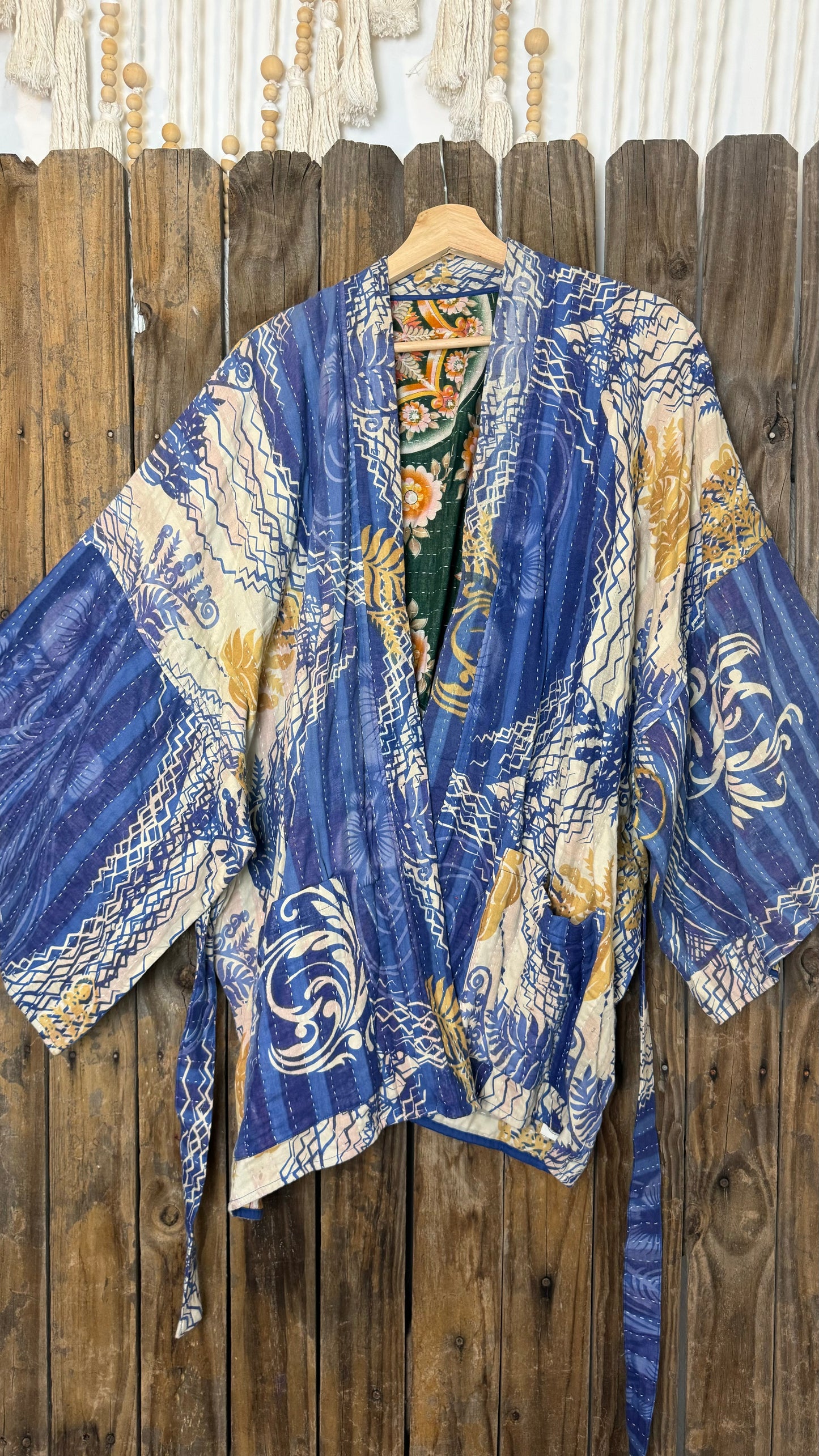 Kantha Reversible Kimono Coat - 021