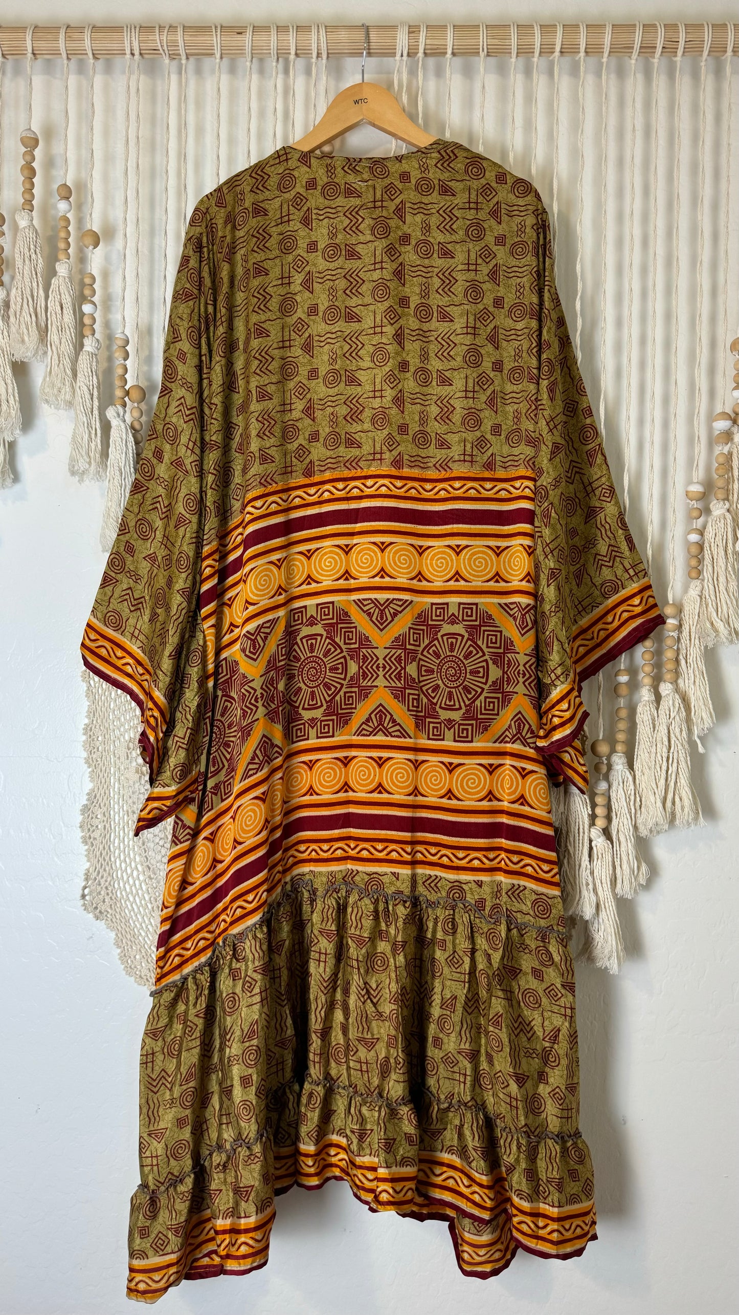 Desert Willow Sari Silk Kimono (Long) 060