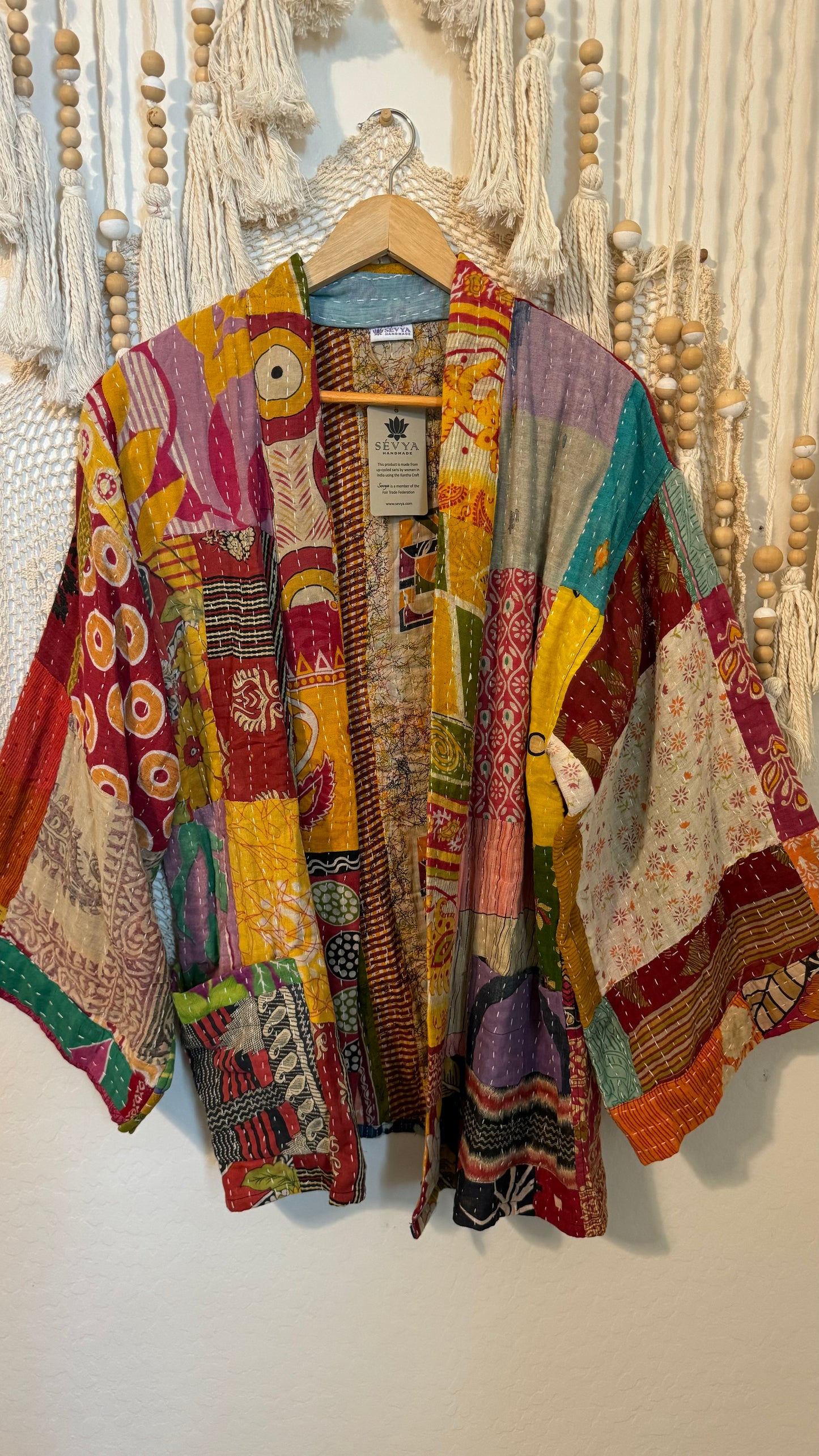 Spirit Weavers Reversible Kantha Kimono Coat 003